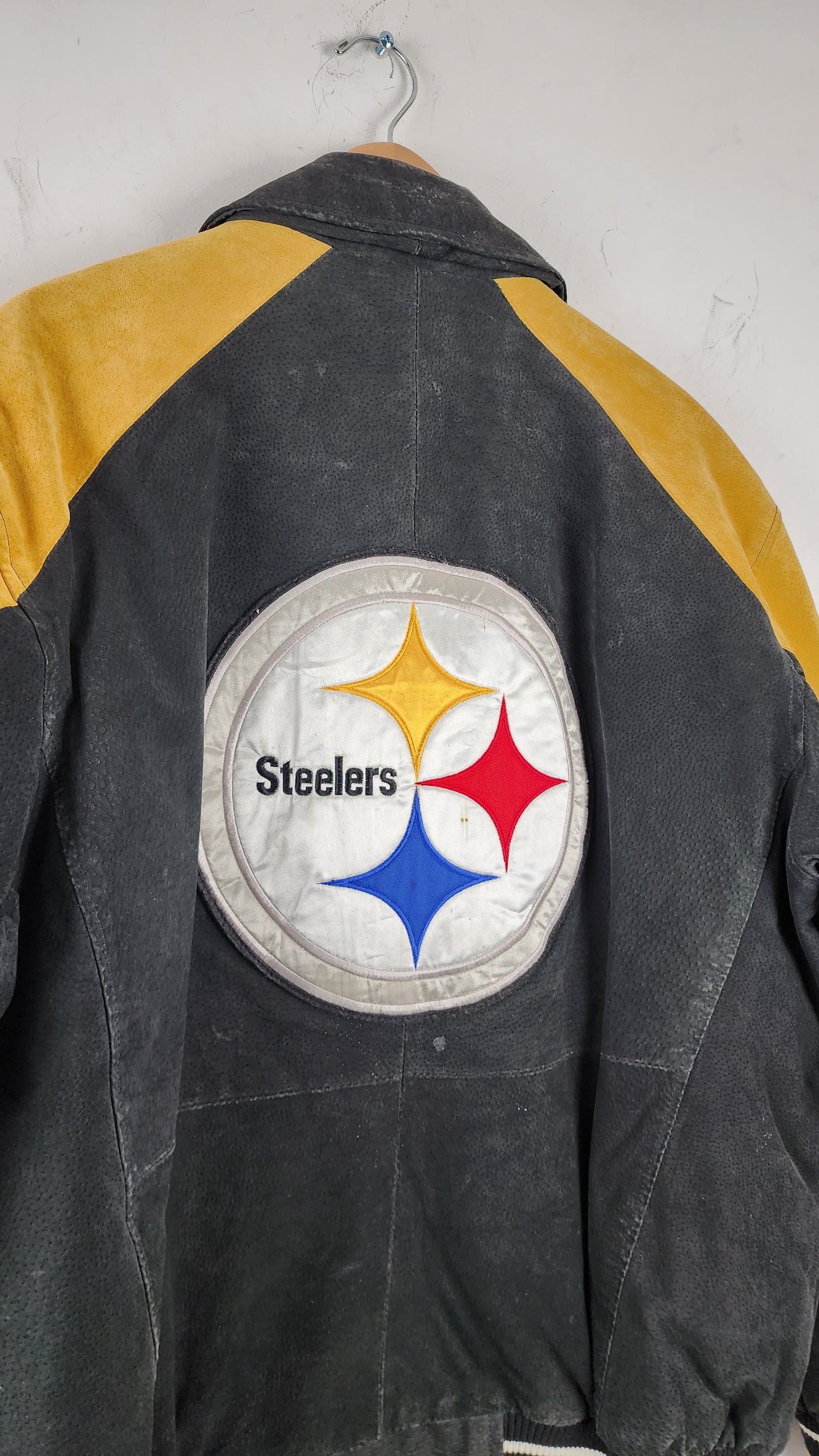 Vintage NFL Steelers Leather Jacket