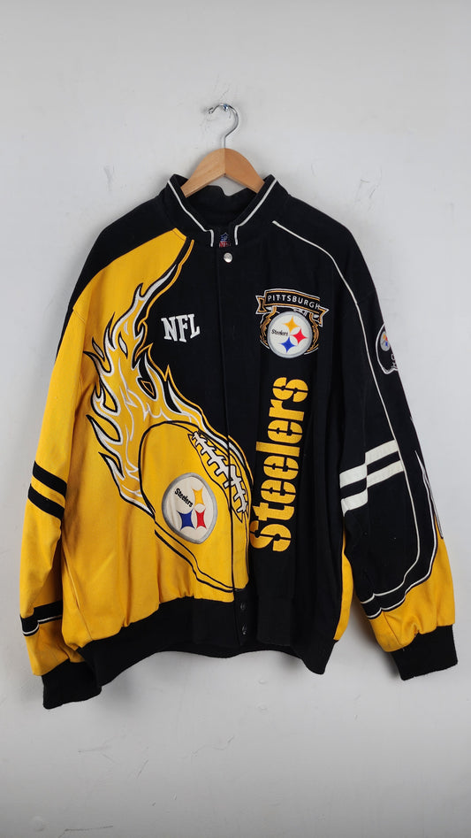 Vintage Pittsburgh Steelers NFL Leather Jacket