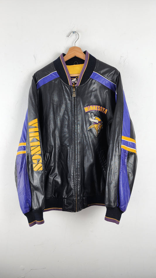 Vintage NFL Minnesota Vikings Leather Jacket