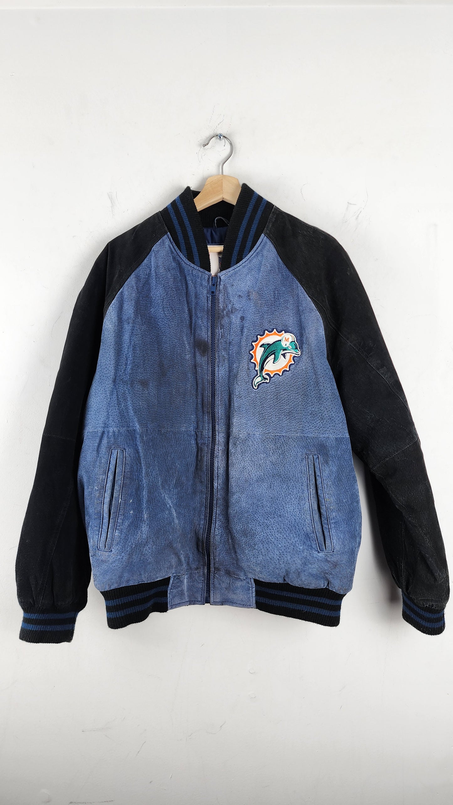 Vintage NFL Miami Dolphins Leather Jacket