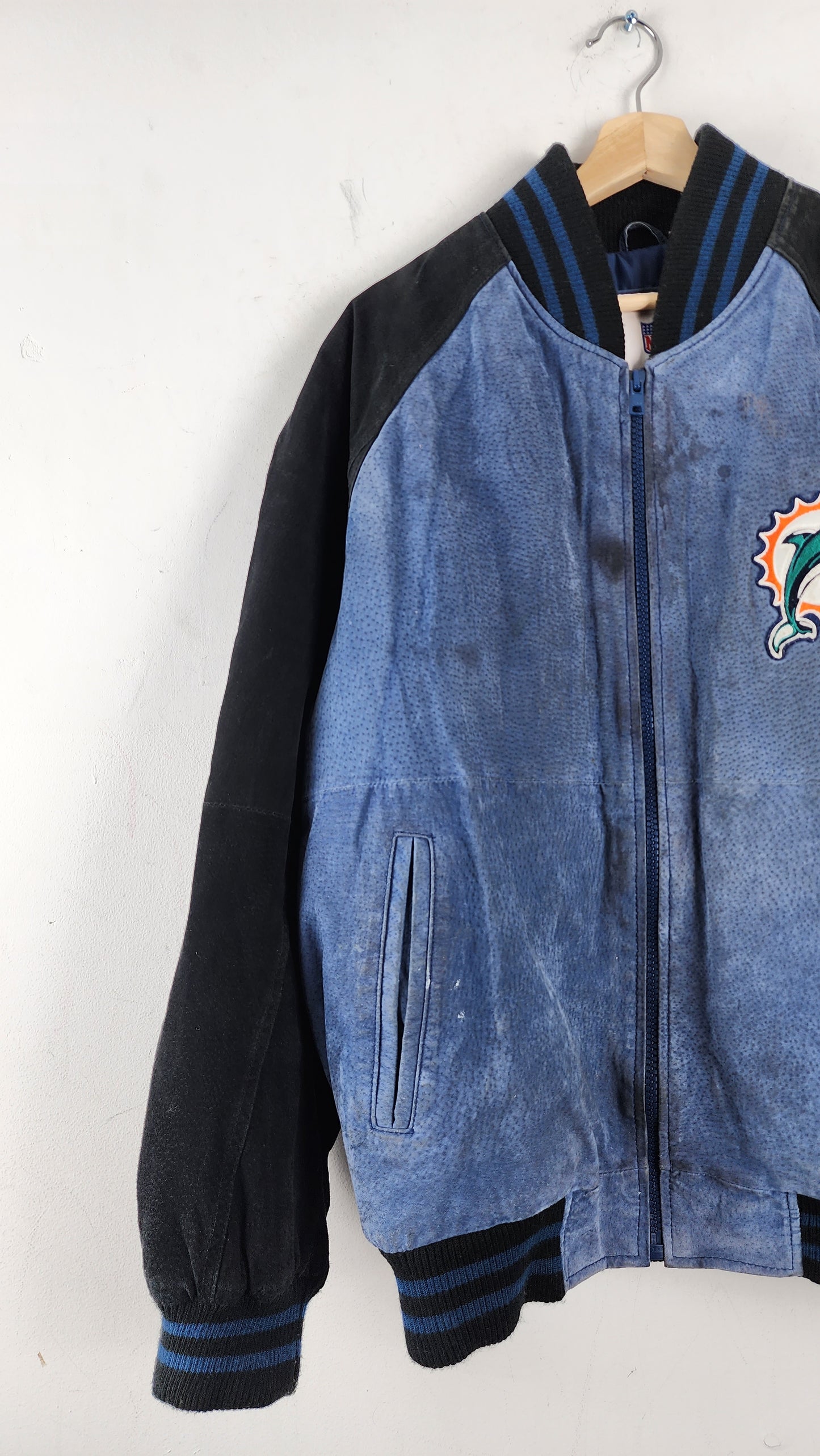 Vintage NFL Miami Dolphins Leather Jacket