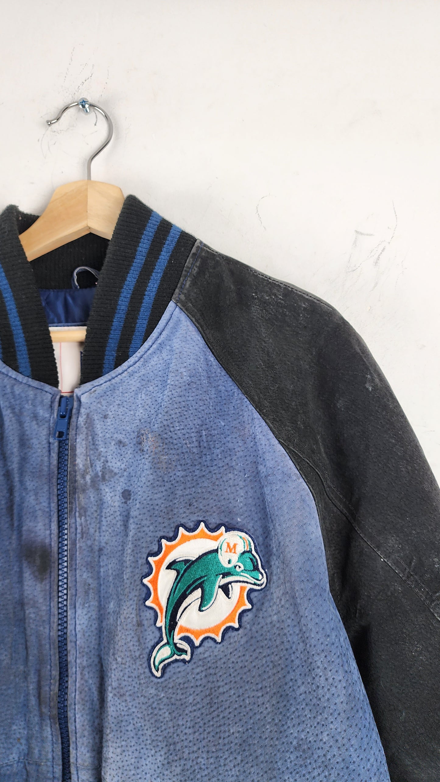 Vintage NFL Miami Dolphins Leather Jacket