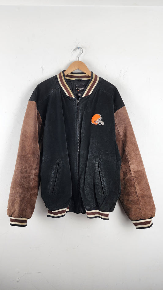 Vintage Cleveland Browns NFL Leather Jacket