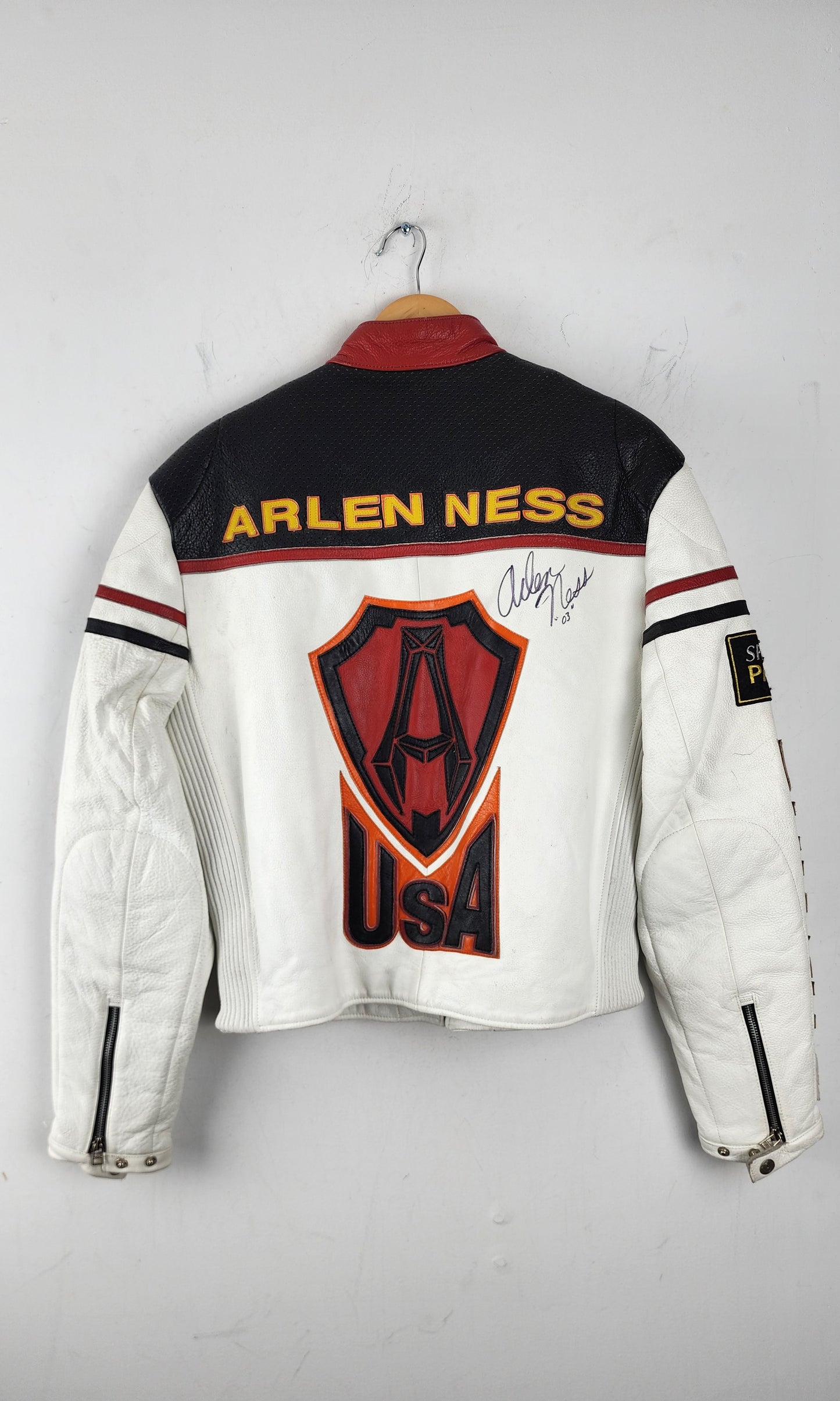 RARE Vintage Arlen Ness California Racing Team Leather Jacket