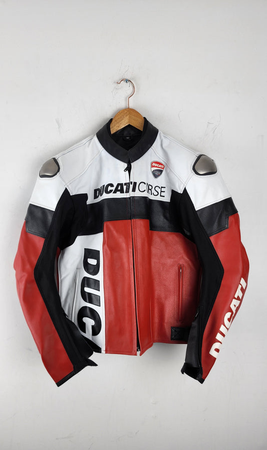 Vintage Ducati Corse Structured Leather Jacket