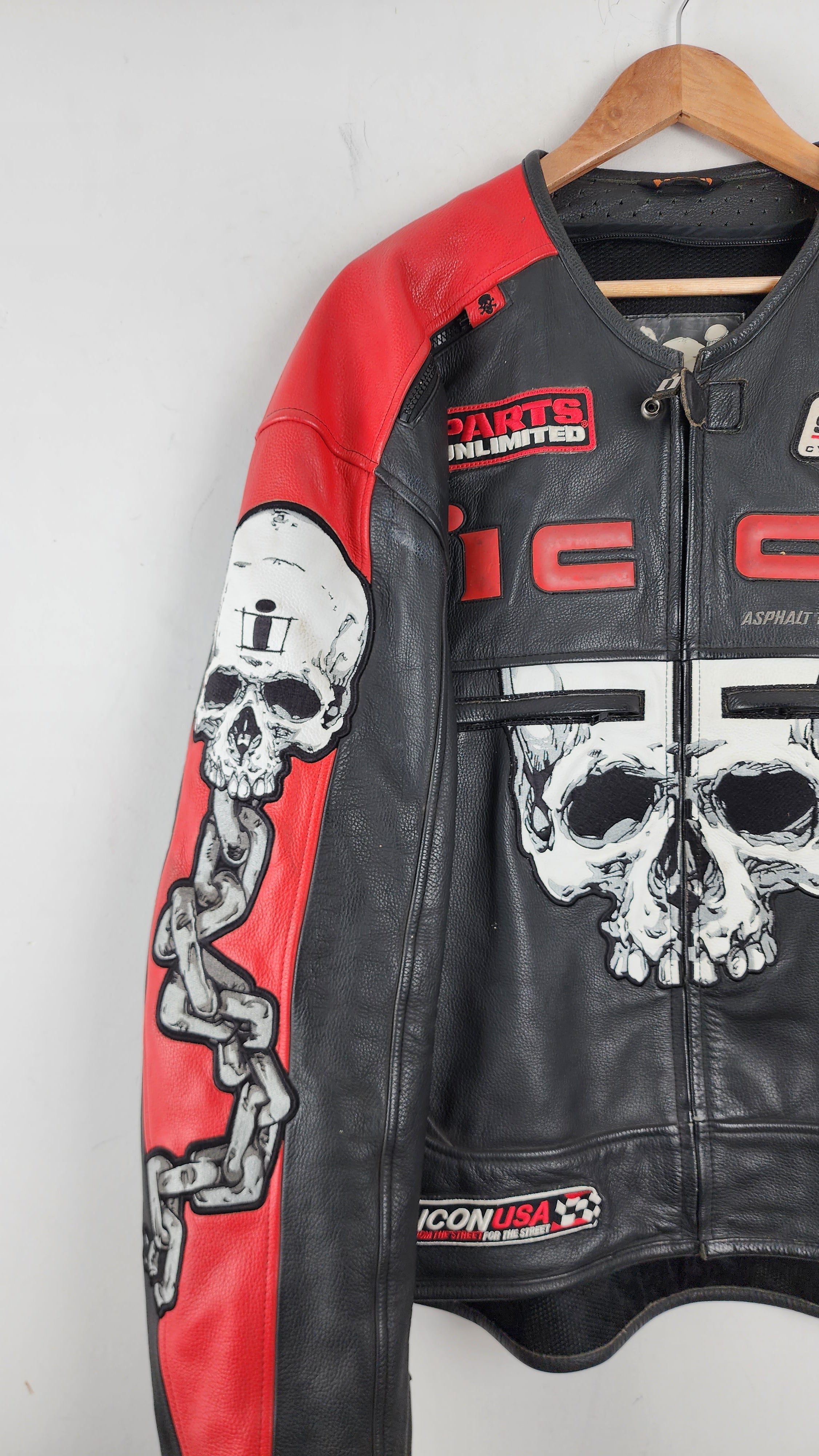 Icon motorhead skull leather discount jacket