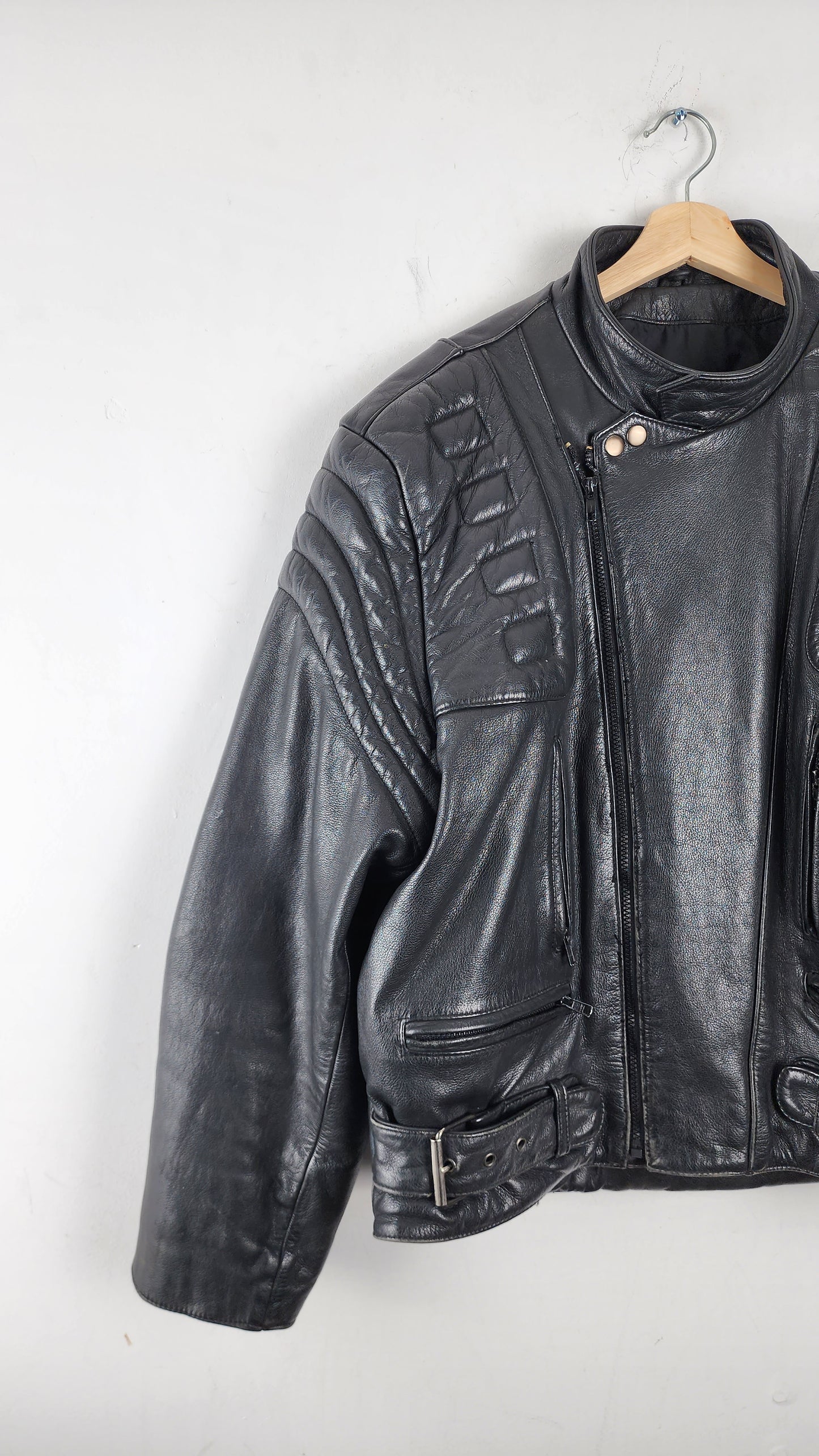 Late 80S Open Road Leather Biker Jacket