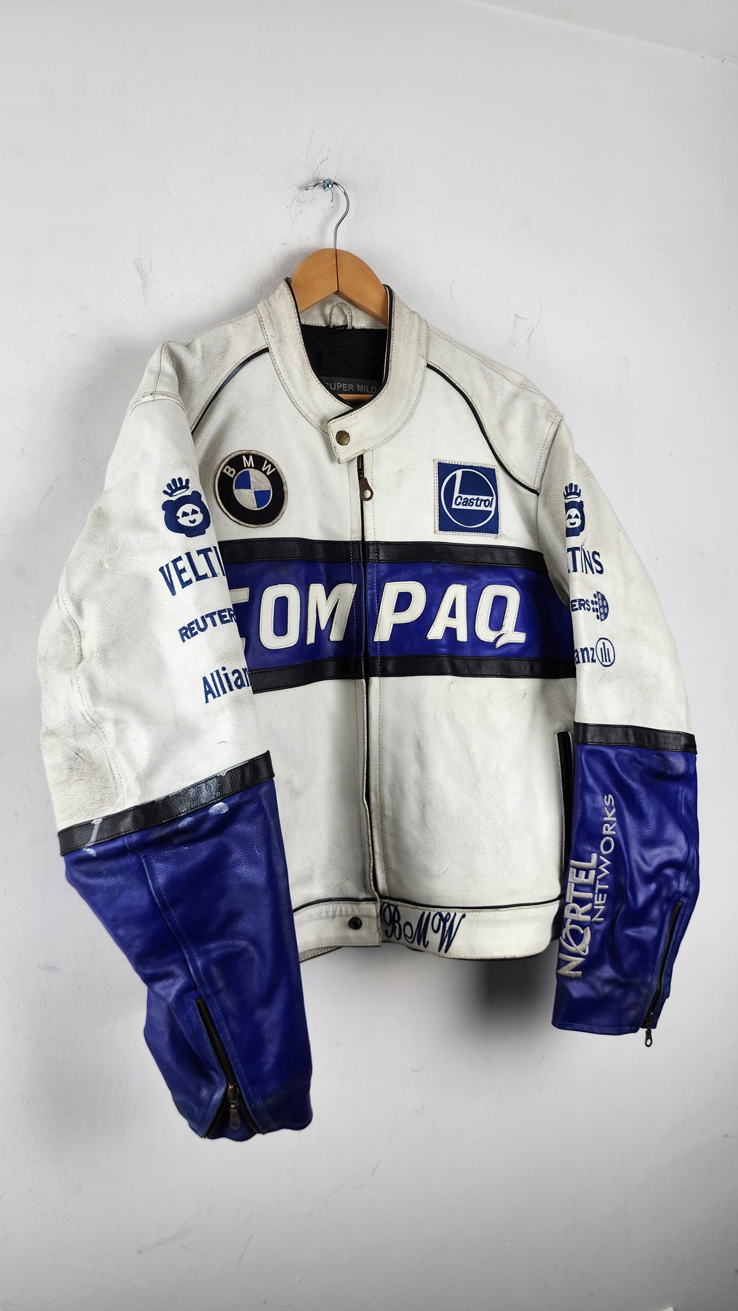 Late 90s Rare Vintage BMW Compaq Leather Jacket