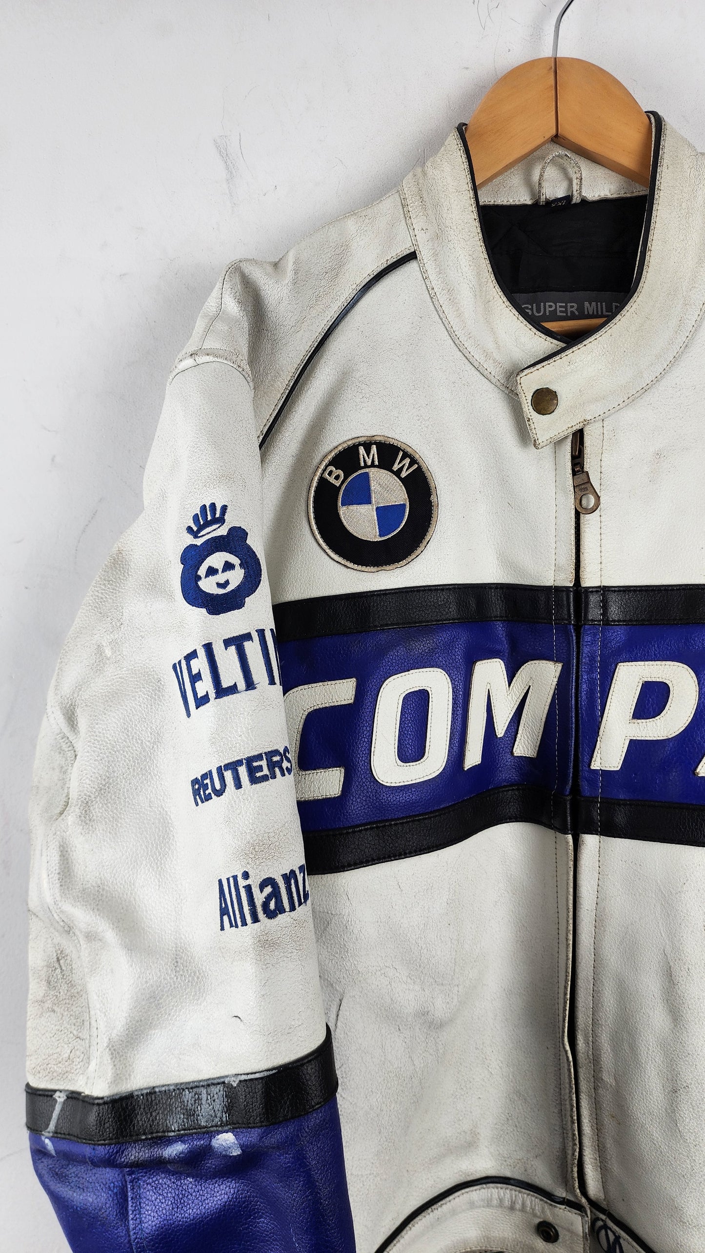 Late 90s Rare Vintage BMW Compaq Leather Jacket