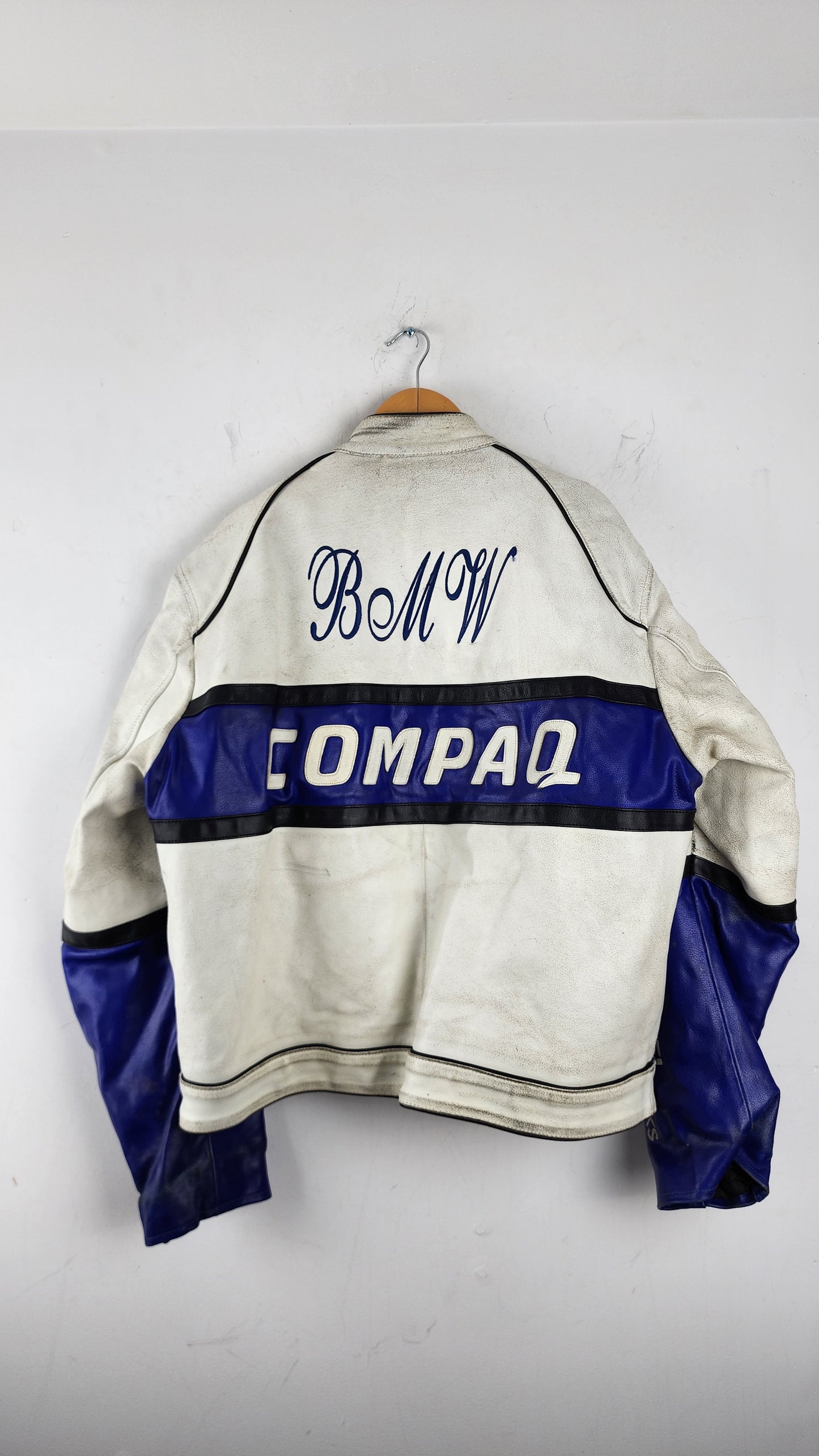 Late 90s Rare Vintage BMW Compaq Leather Jacket