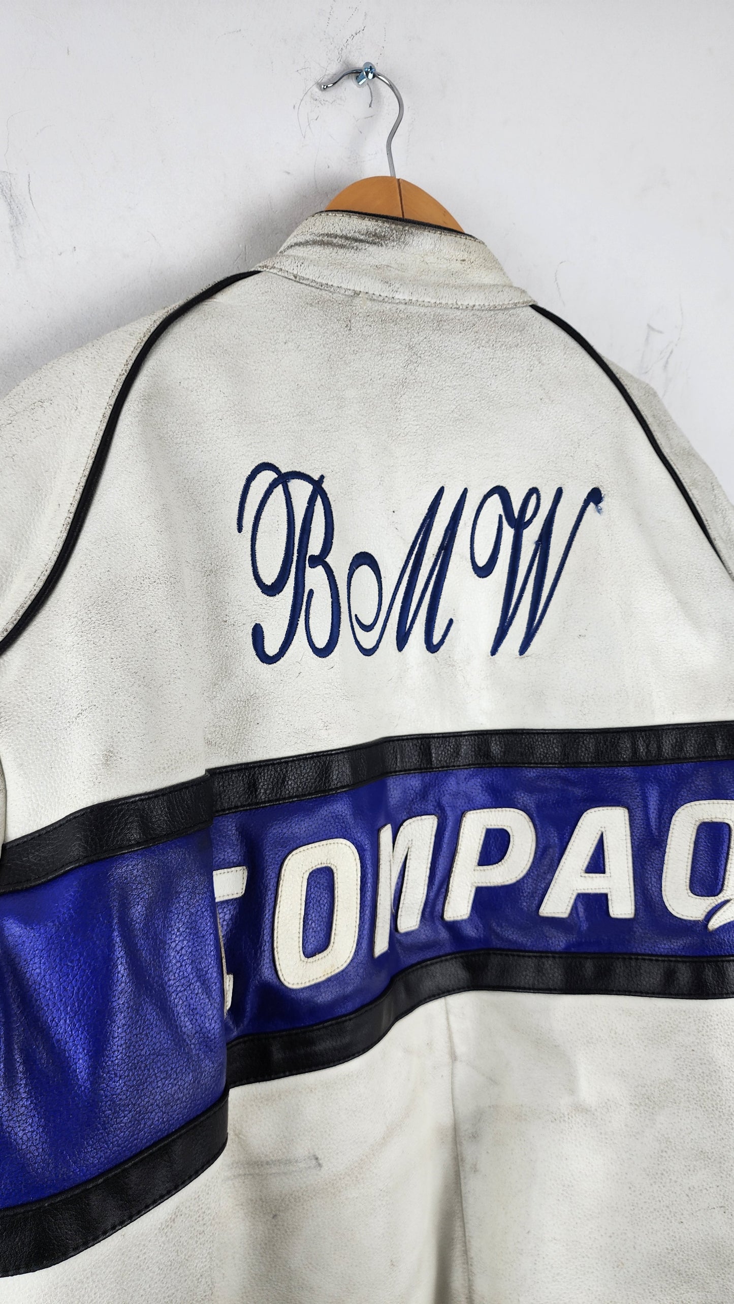 Late 90s Rare Vintage BMW Compaq Leather Jacket