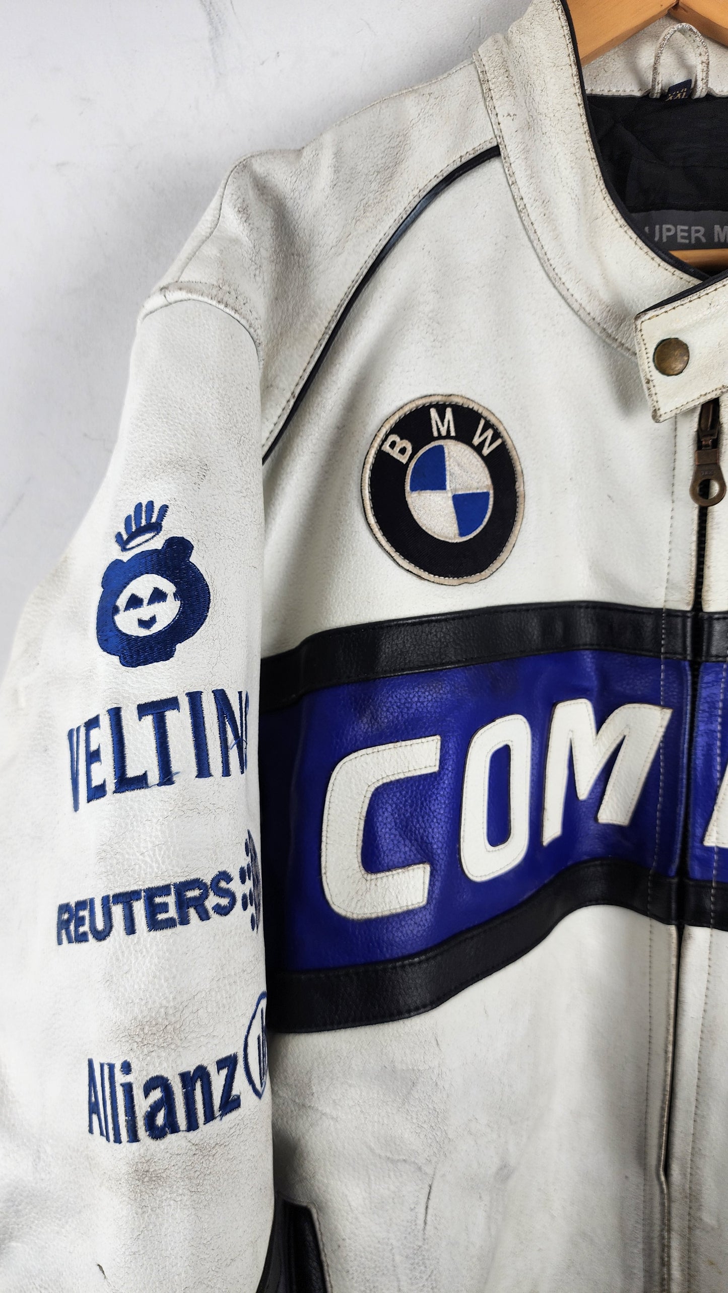 Late 90s Rare Vintage BMW Compaq Leather Jacket