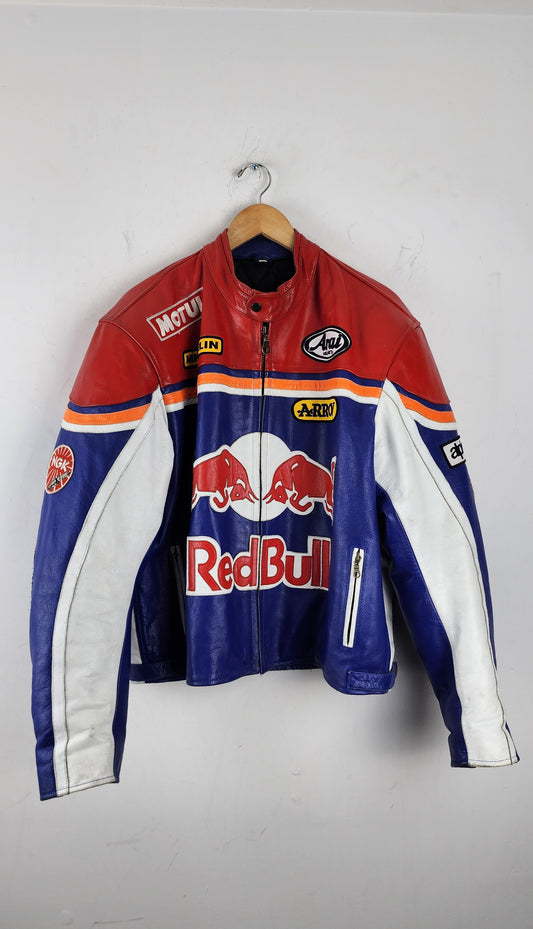 Late 90s Vintage Formula 1 Red Bull Racing Leather Jacket