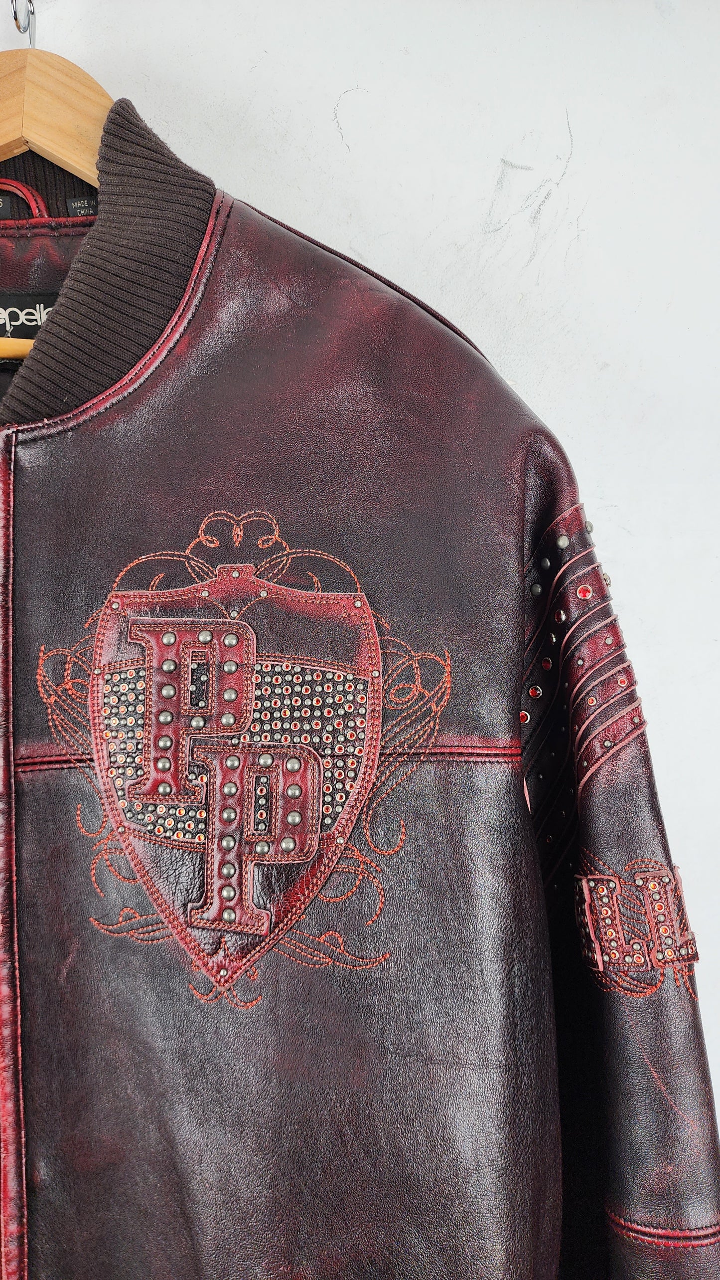 Vintage Pelle Pelle Marc Buchanan Encrusted Leather Jacket