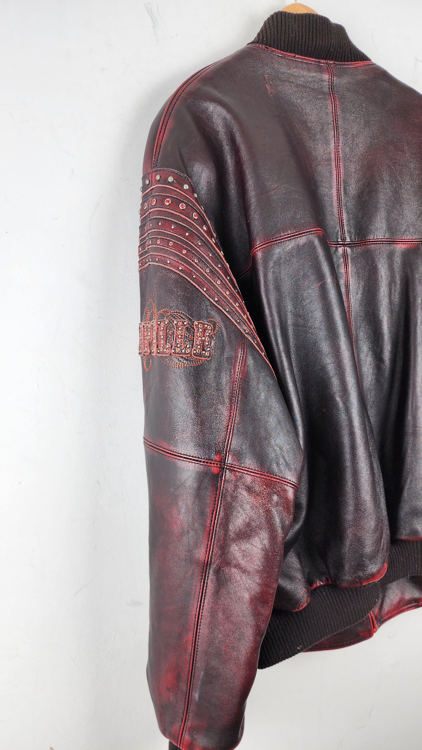 Vintage Pelle Pelle Marc Buchanan Encrusted Leather Jacket