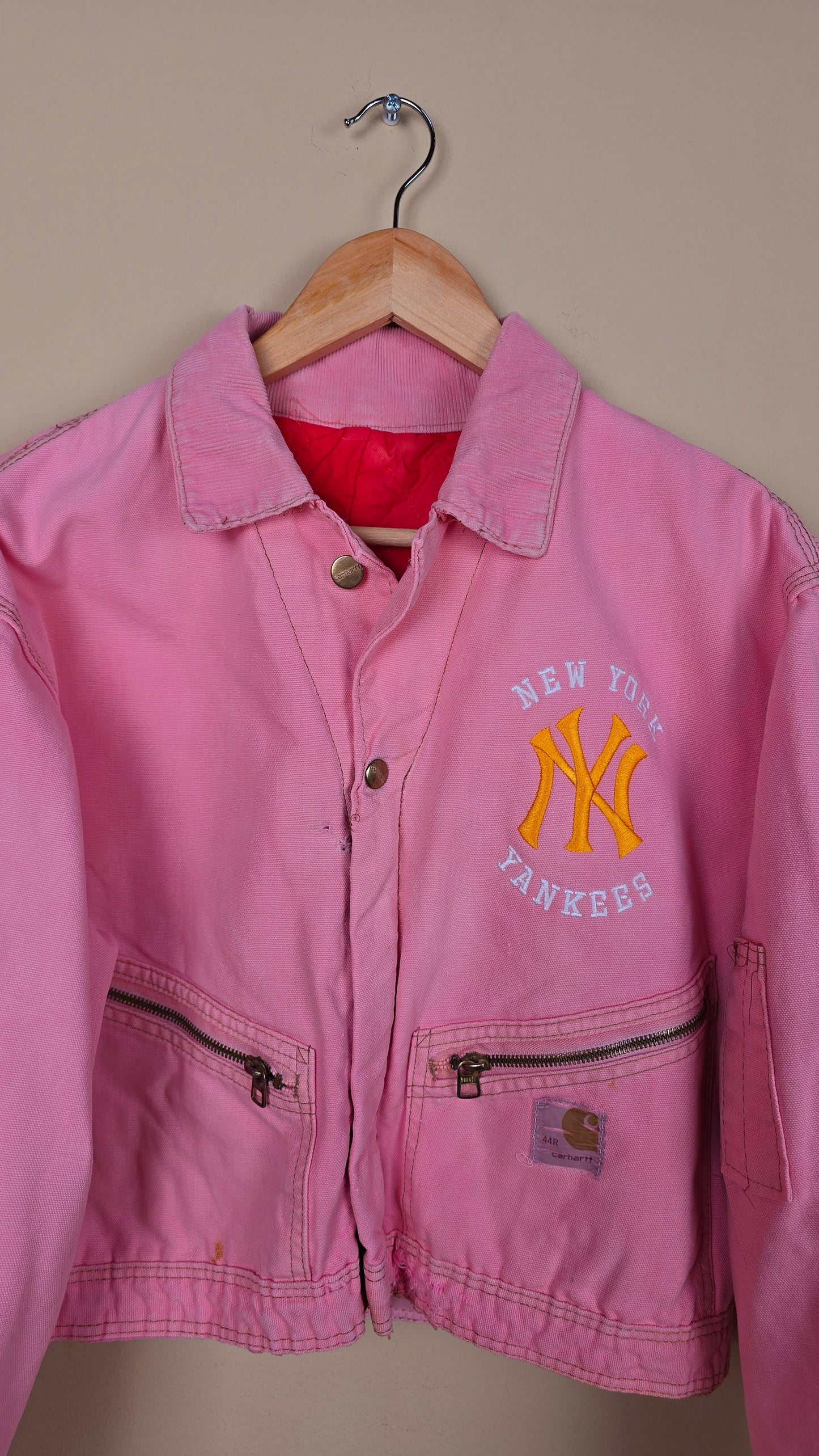 Vintage Carhartt X NY Yankees Jacket | Pink - Size S (004)