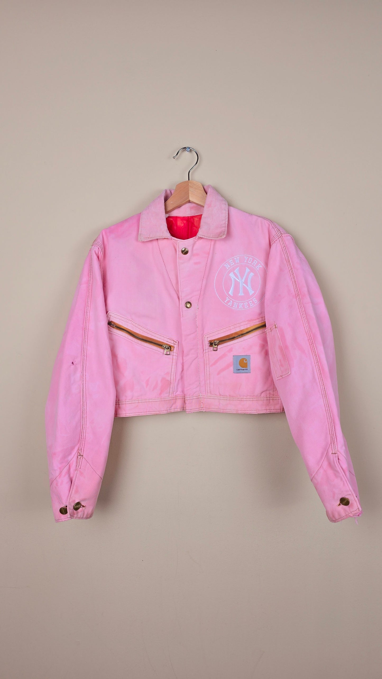 Vintage Carhartt X NY Yankees Jacket | Pink - Size S (006)