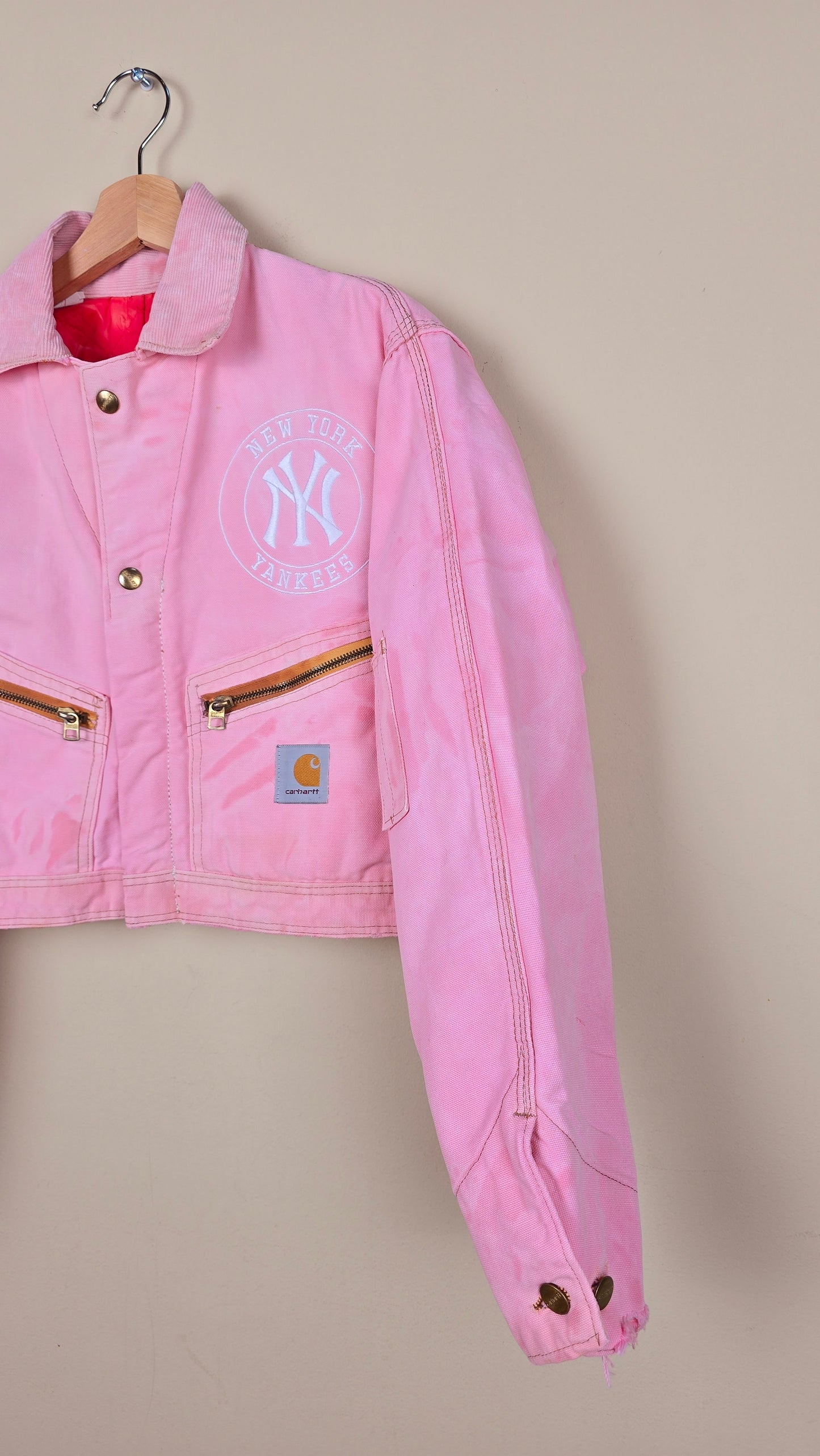 Vintage Carhartt X NY Yankees Jacket | Pink - Size S (006)