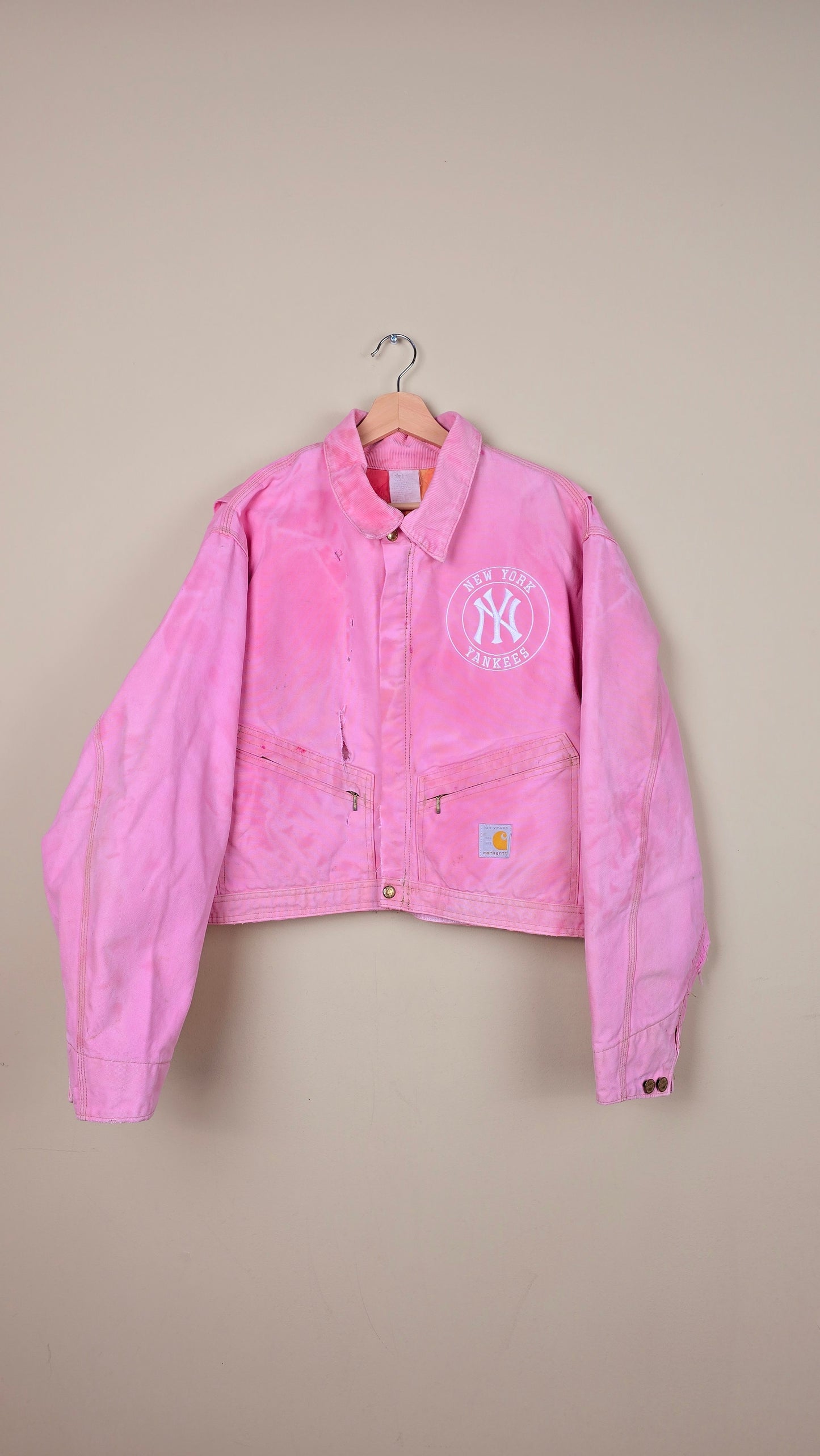 Vintage Carhartt X NY Yankees Jacket | Pink - Size L (007)