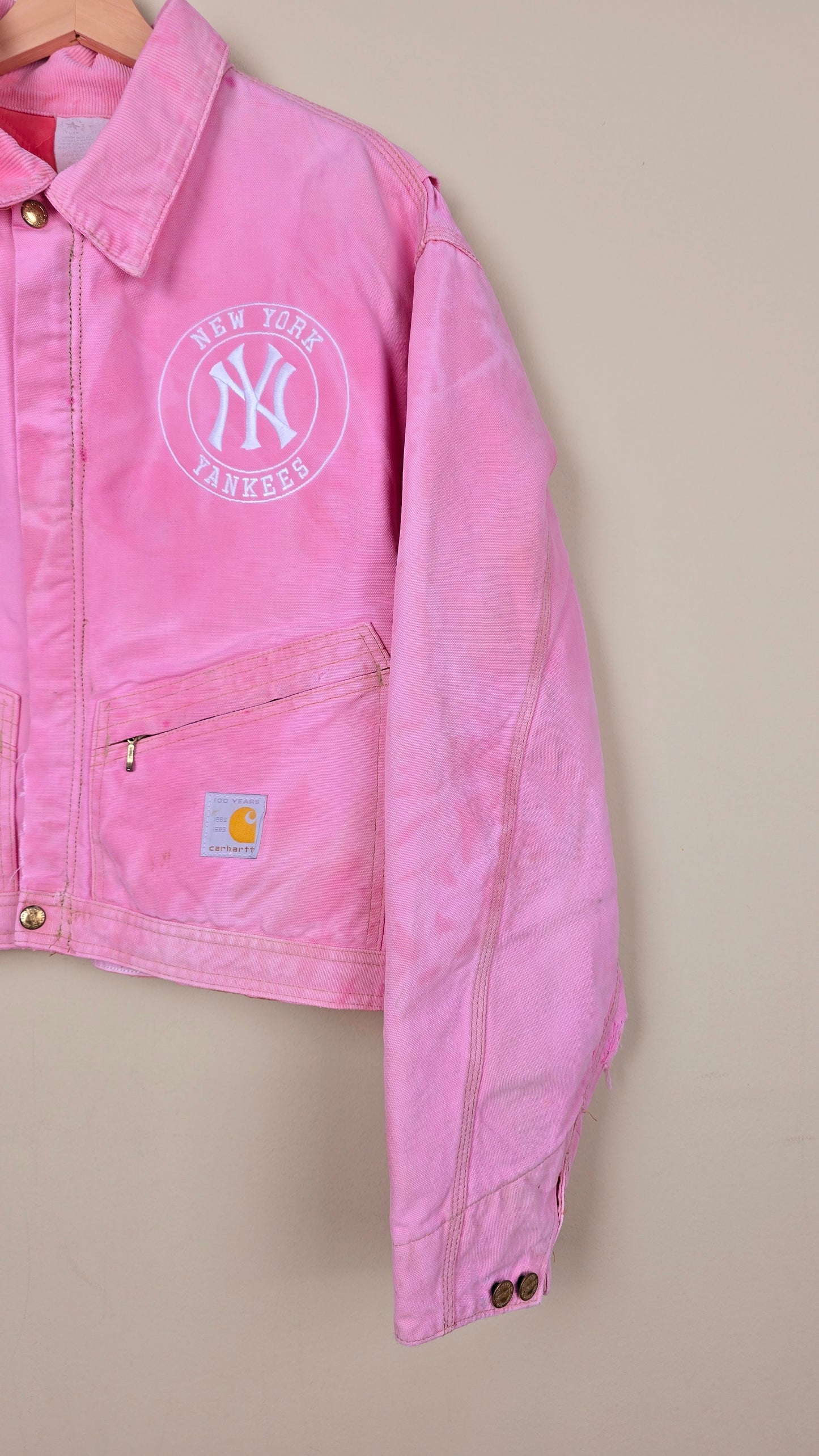 Vintage Carhartt X NY Yankees Jacket | Pink - Size L (007)