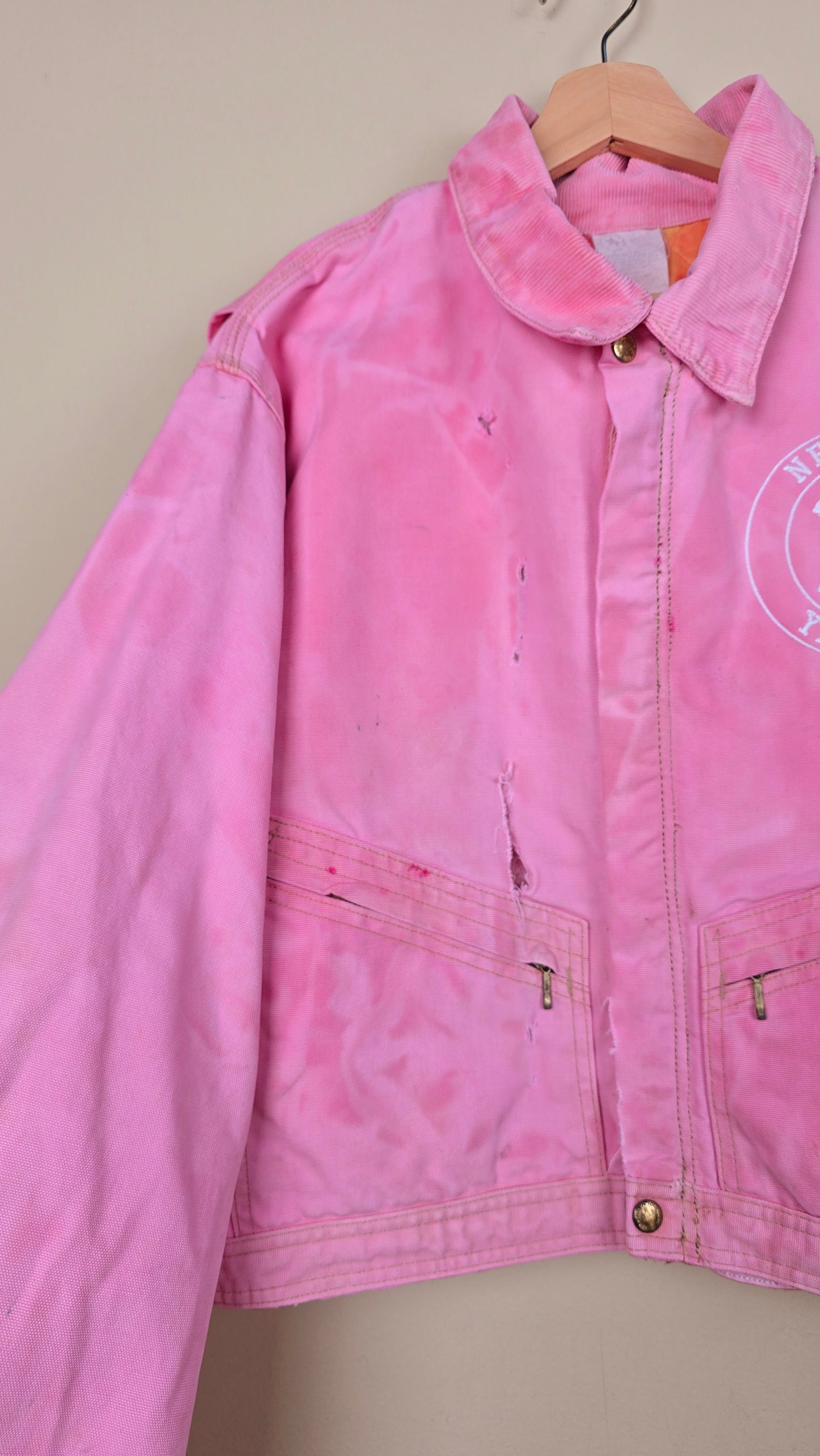 Vintage Carhartt X NY Yankees Jacket | Pink - Size L (007)