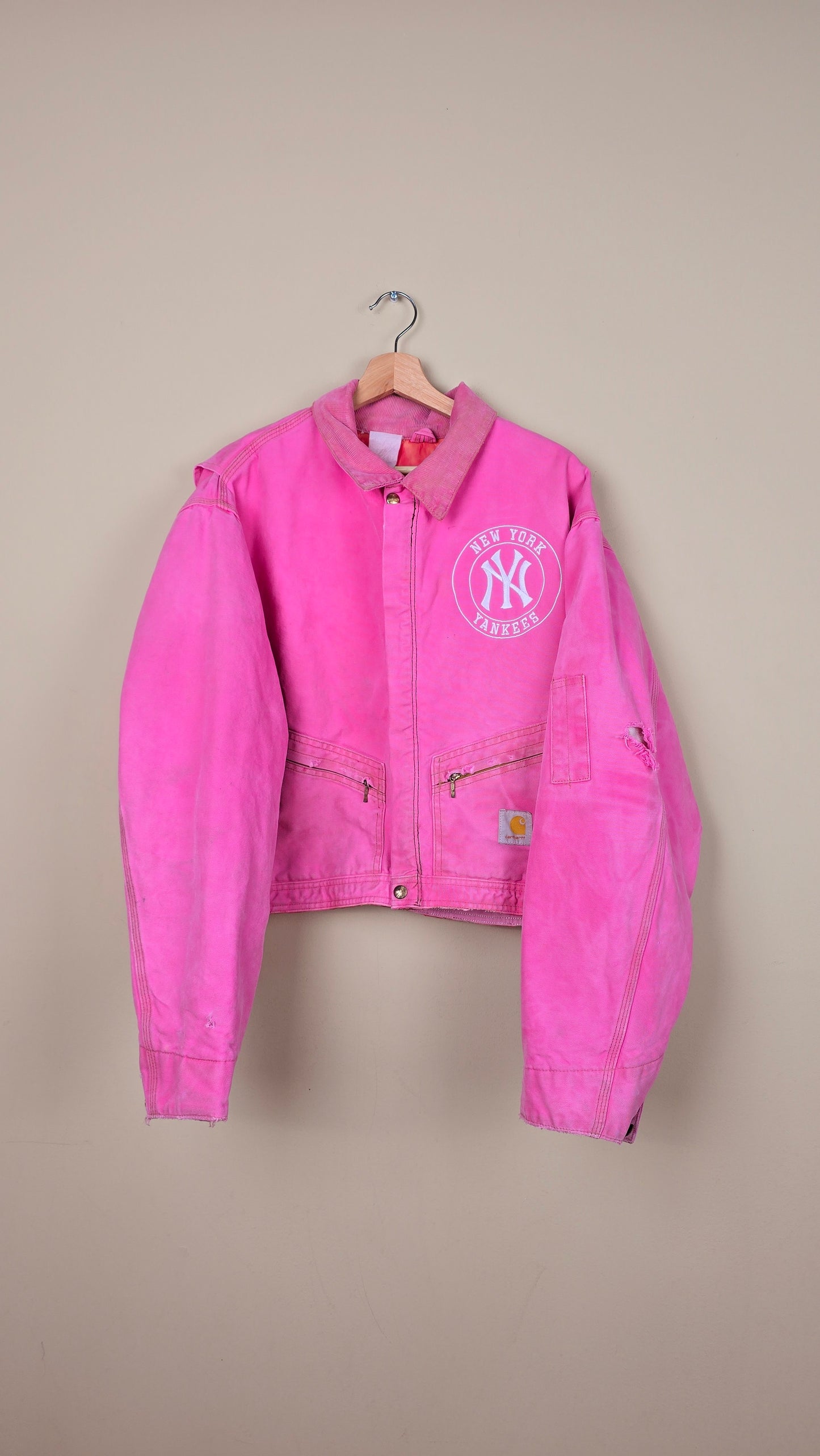 Vintage Carhartt X NY Yankees Jacket | Pink - Size xL (008)