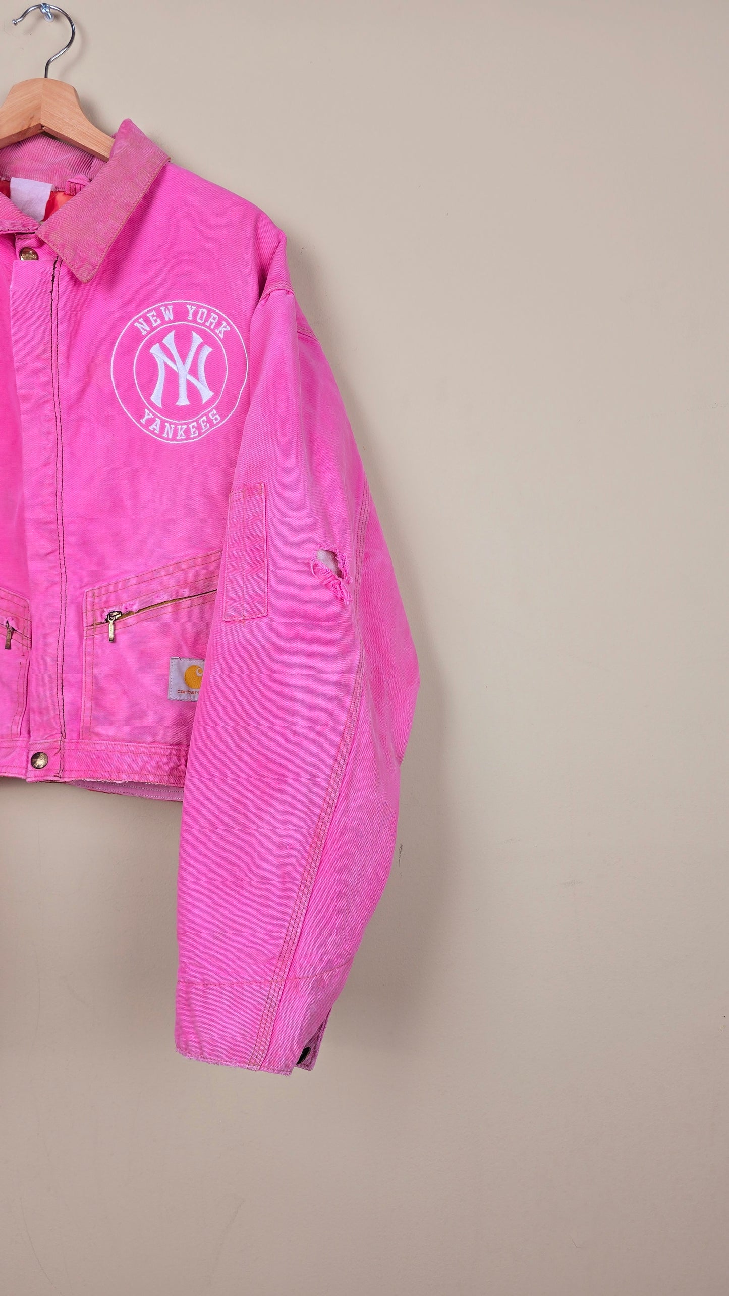 Vintage Carhartt X NY Yankees Jacket | Pink - Size xL (008)