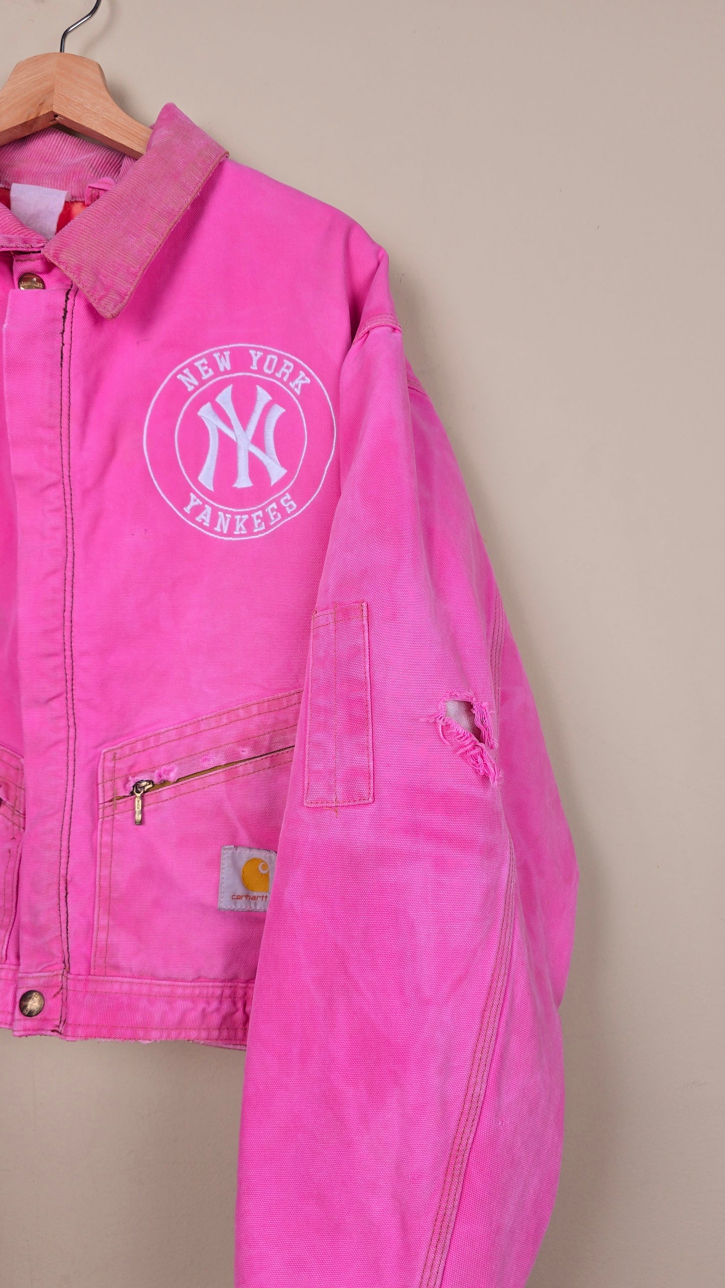 Vintage Carhartt X NY Yankees Jacket | Pink - Size xL (008)