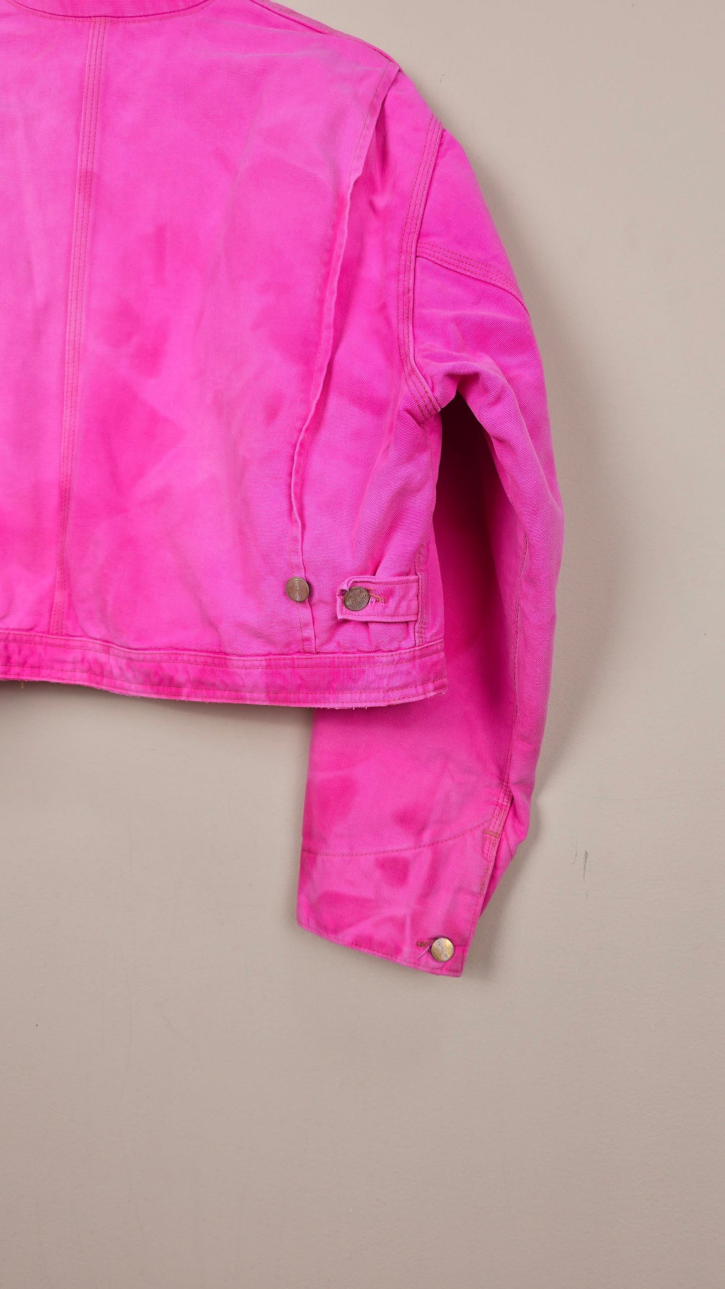 Vintage Carhartt X NY Yankees Cropped Jacket | Pink - Size L (009)