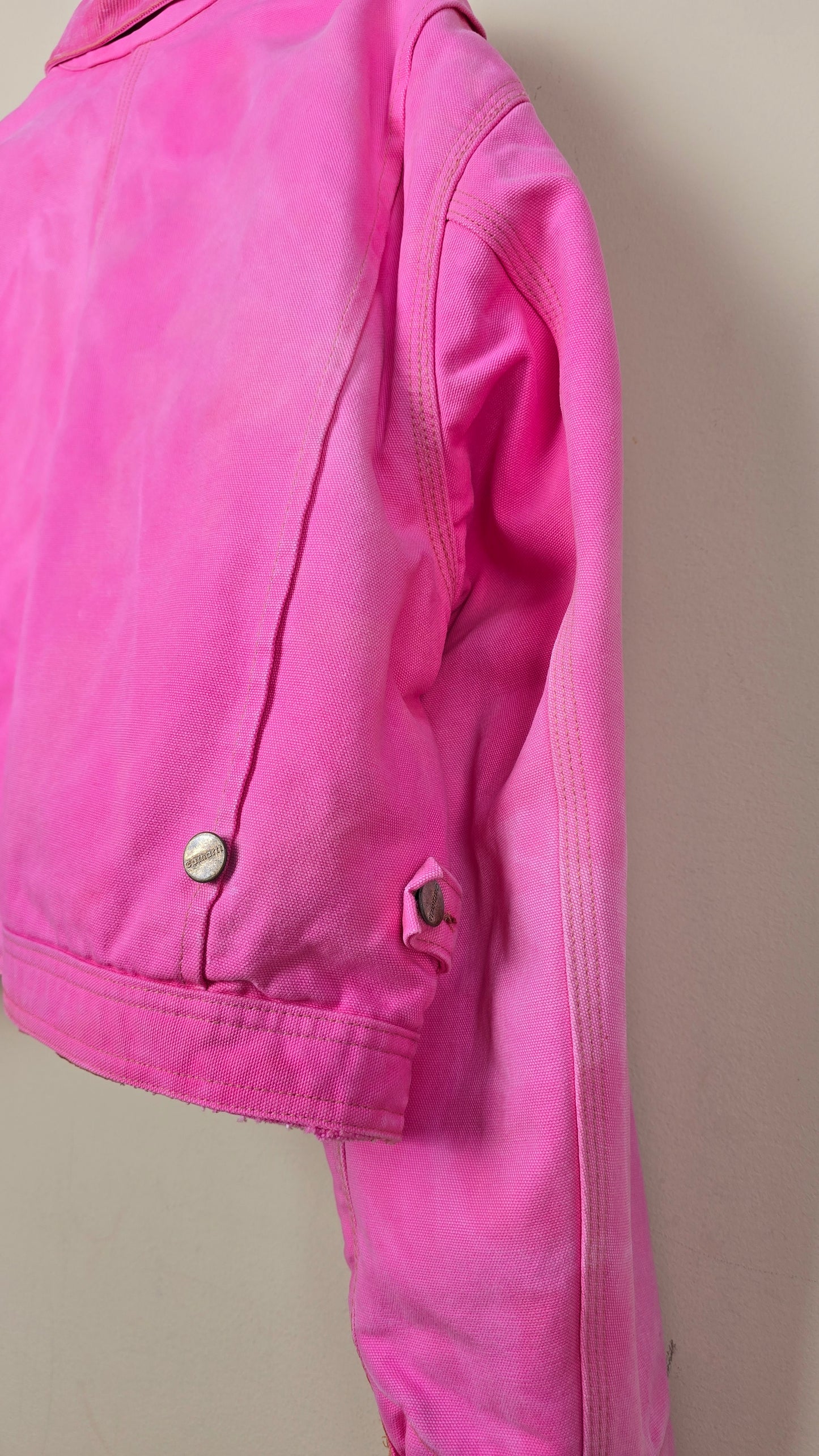 Vintage Carhartt X NY Yankees Cropped Jacket | Pink - Size L (010)