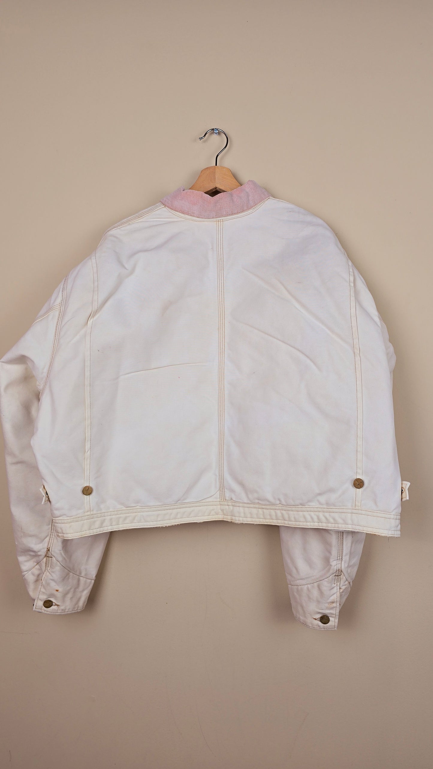 Vintage Carhartt X NY Yankees Cropped Jacket | Beige - Size 2xL (014)