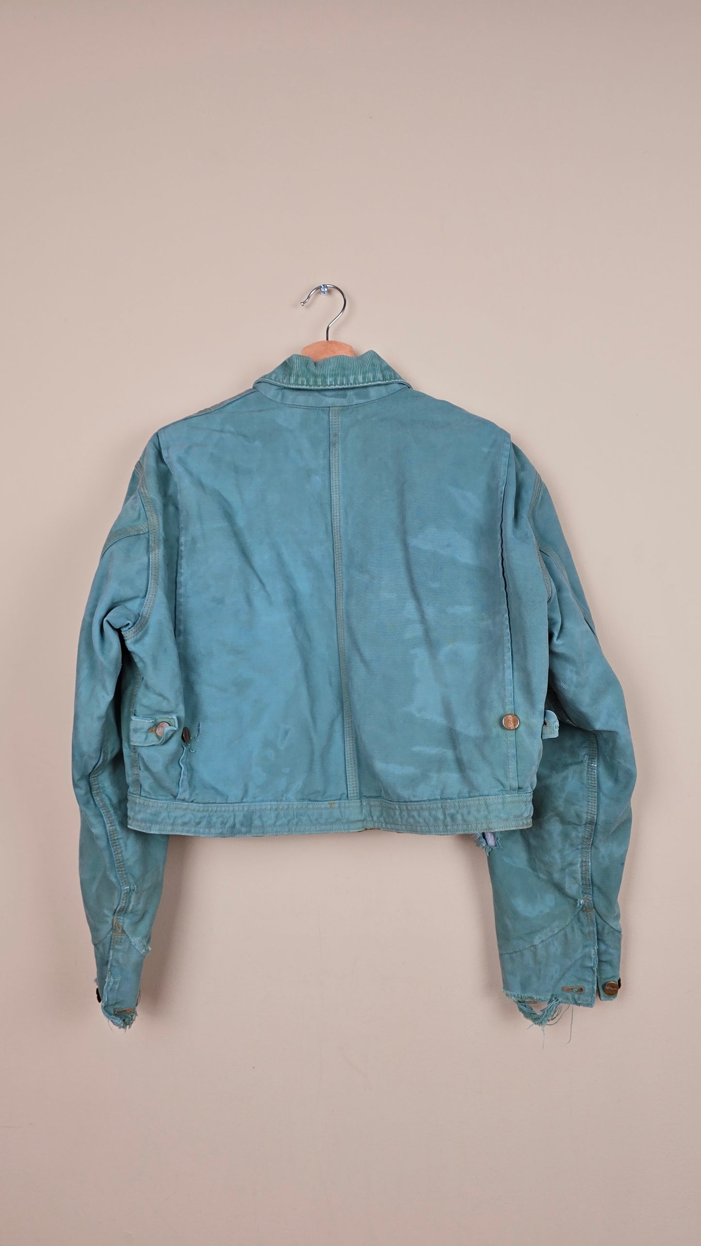 Vintage Carhartt X NY Yankees Cropped Jacket | Teal - Size M (016)