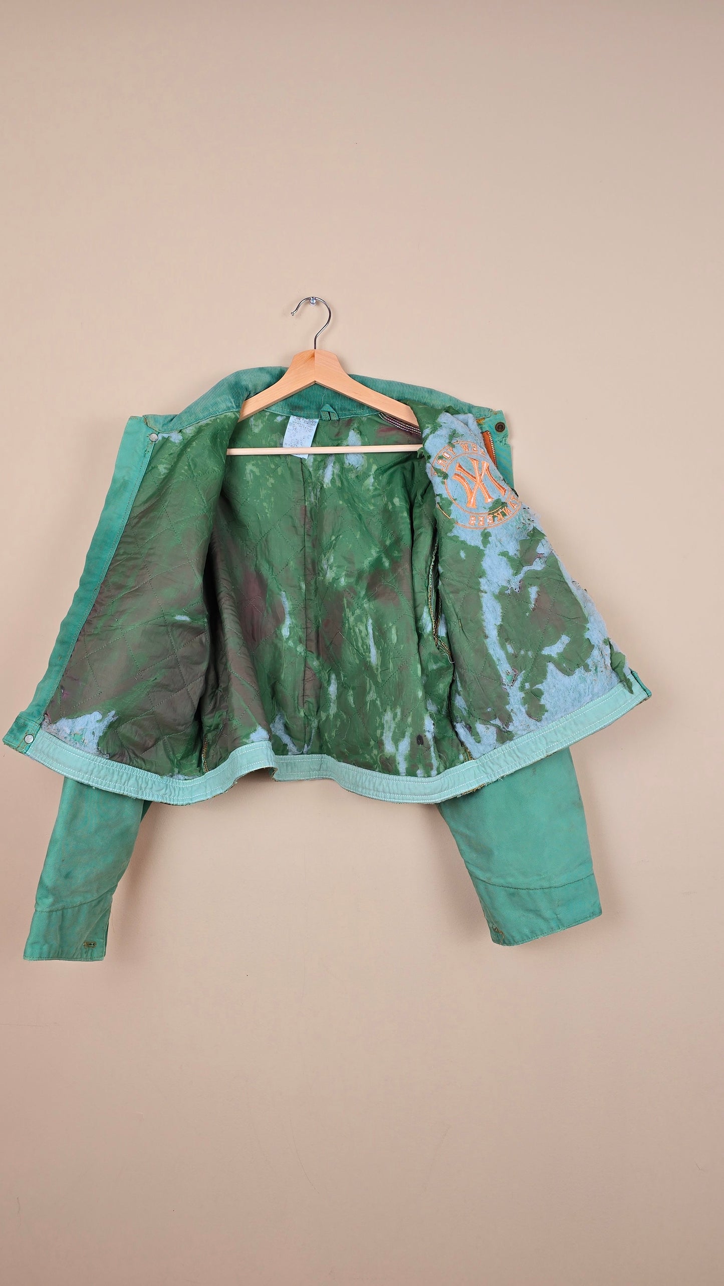 Vintage Carhartt X NY Yankees Cropped Jacket | Green - Size M (017)