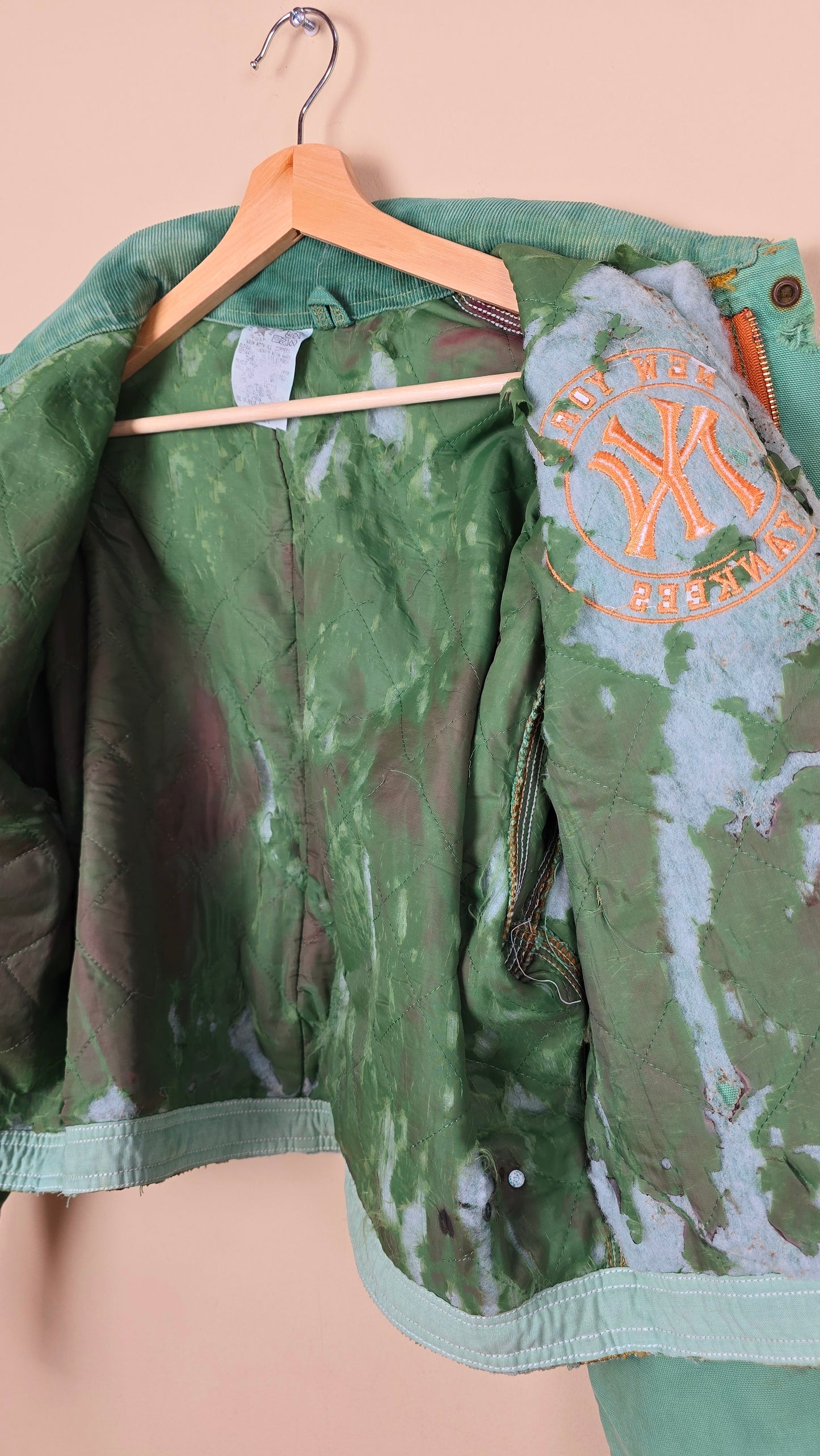 Vintage Carhartt X NY Yankees Cropped Jacket | Green - Size M (017)