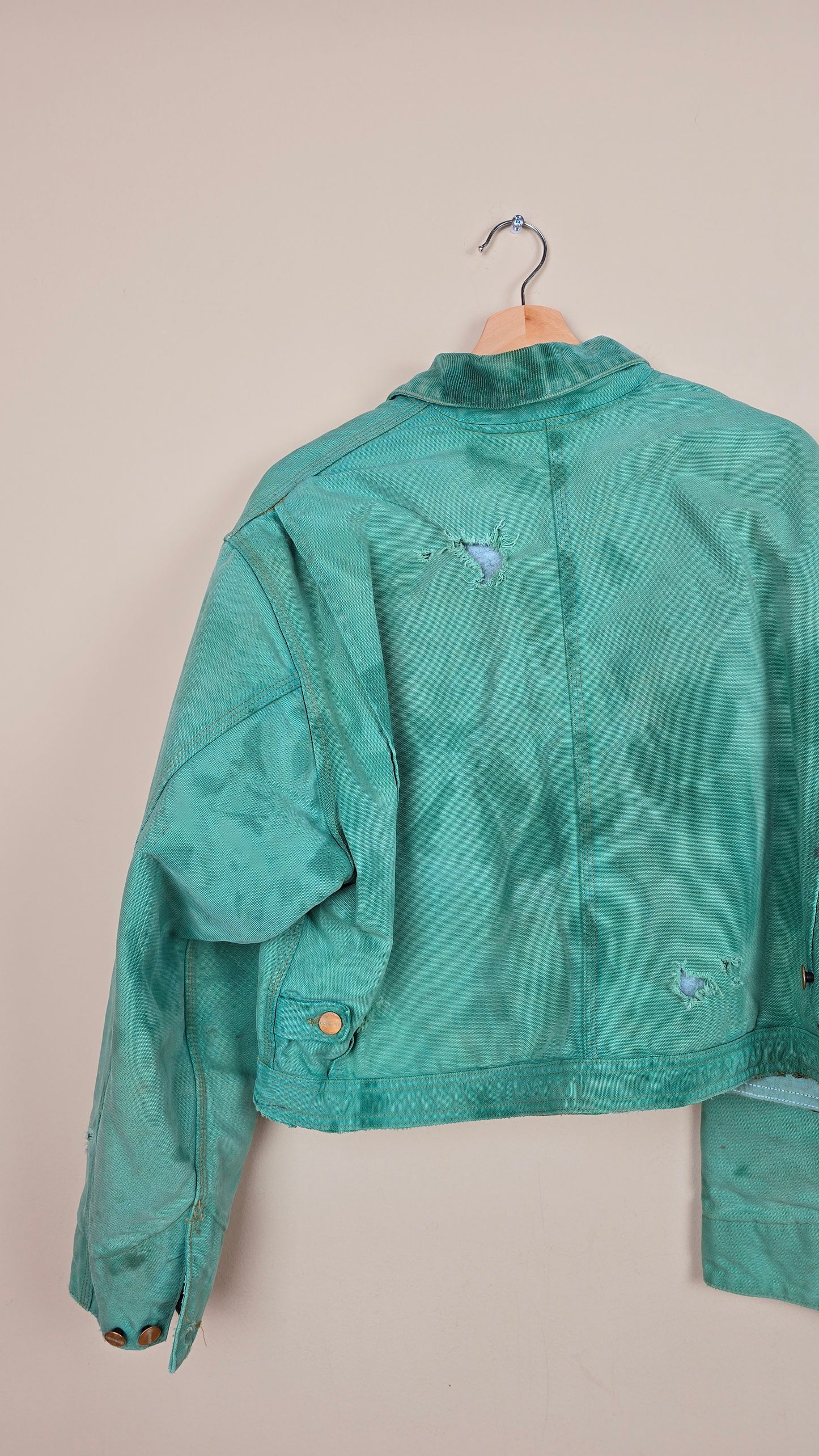 Vintage Carhartt X NY Yankees Cropped Jacket | Green - Size M (017)