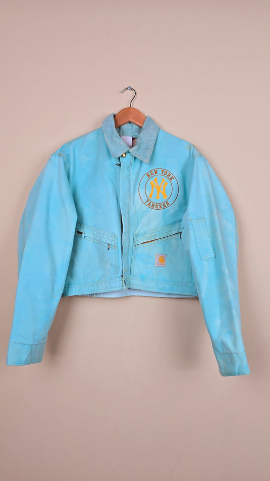 Vintage Carhartt X NY Yankees Cropped Jacket | Blue - Size M (019)