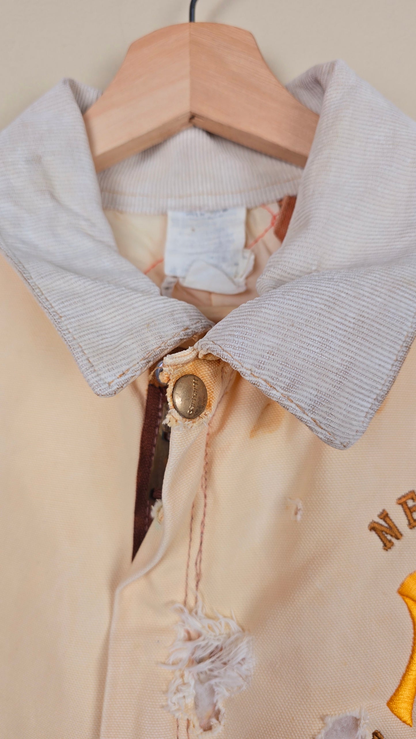 Vintage Carhartt X NY Yankees Cropped Jacket | Beige - Size M (021)