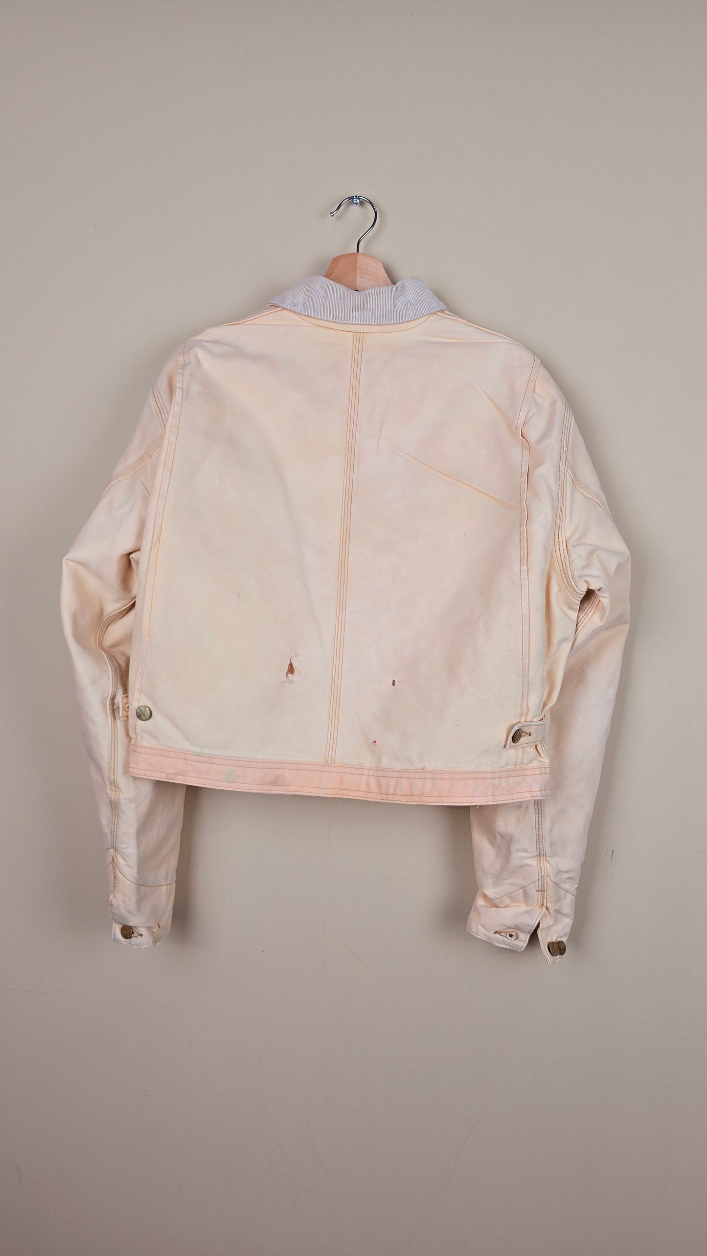 Vintage Carhartt X NY Yankees Cropped Jacket | Beige - Size M (021)
