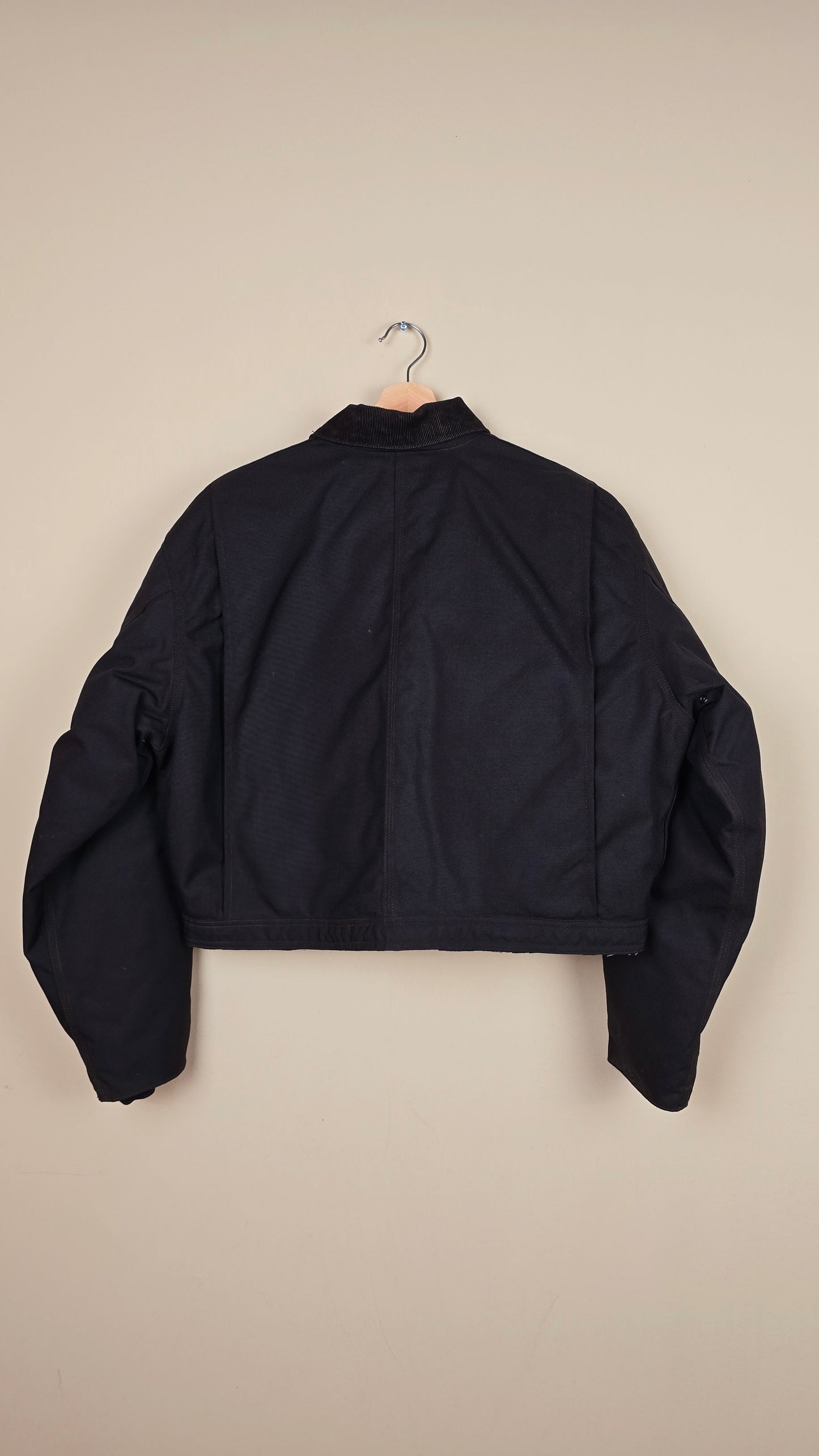 Vintage Carhartt X NY Yankees Cropped Jacket | Jet Black - Size L (030)