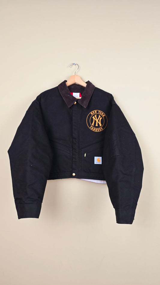 Vintage Carhartt X NY Yankees Cropped Jacket | Black - Size xL (032)