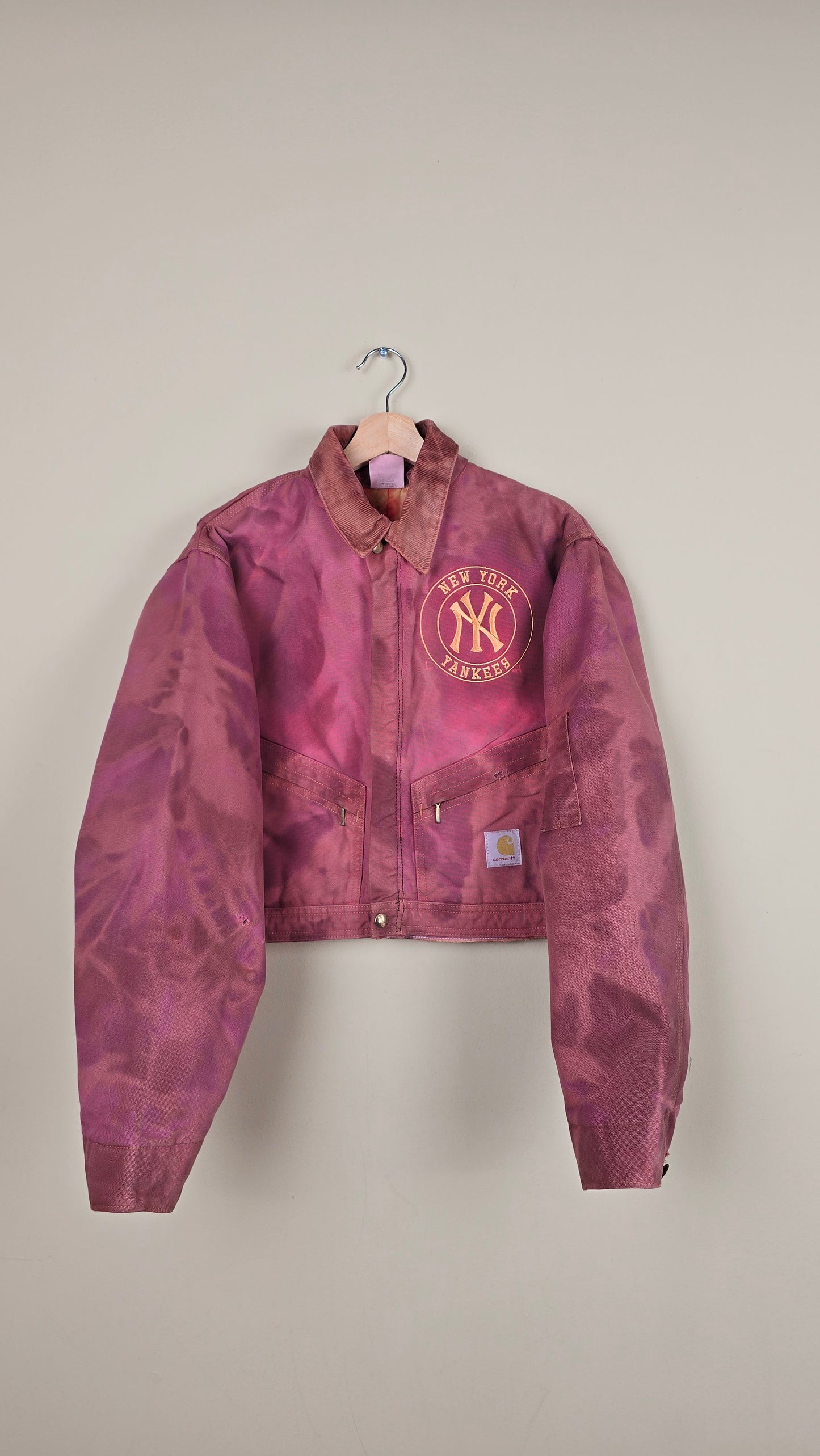 Vintage Carhartt X NY Yankees Cropped Jacket | Galactic Brown - Size M (035)