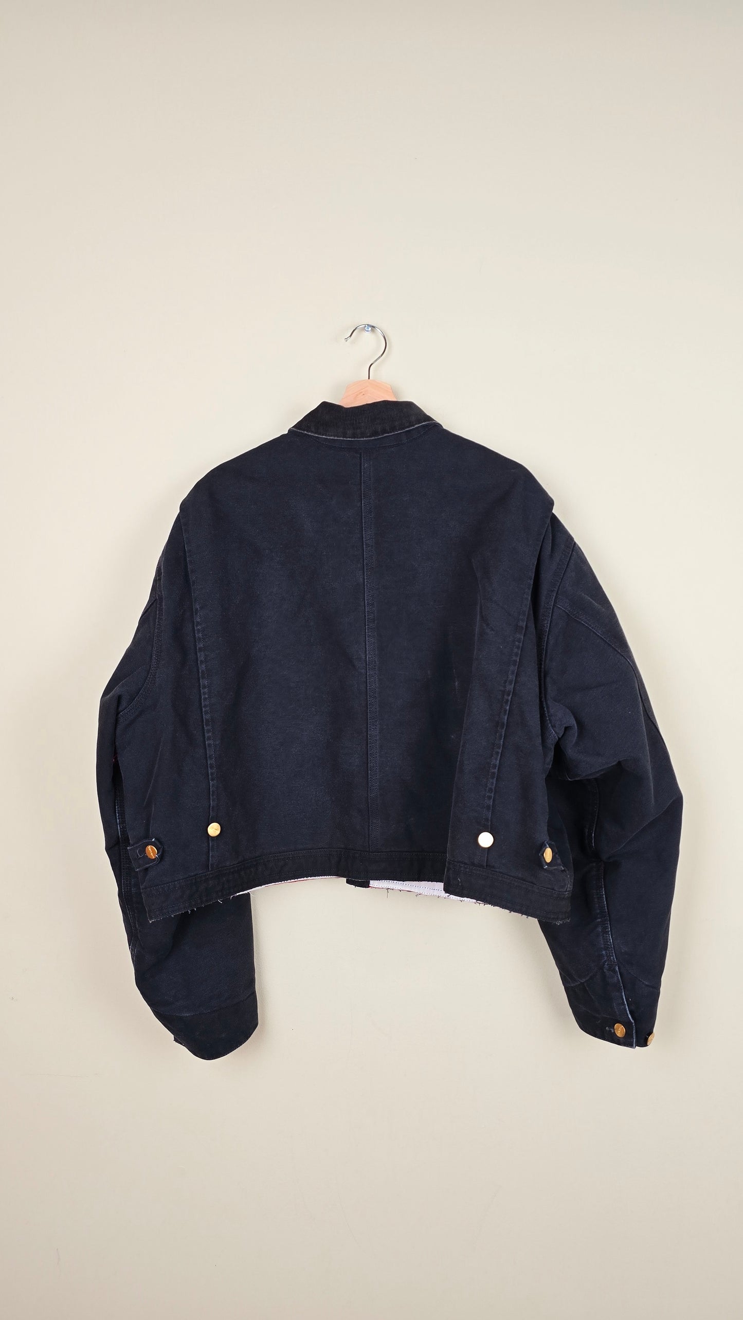 Vintage Carhartt X NY Yankees Cropped Jacket | Black - Size 2xL (038)