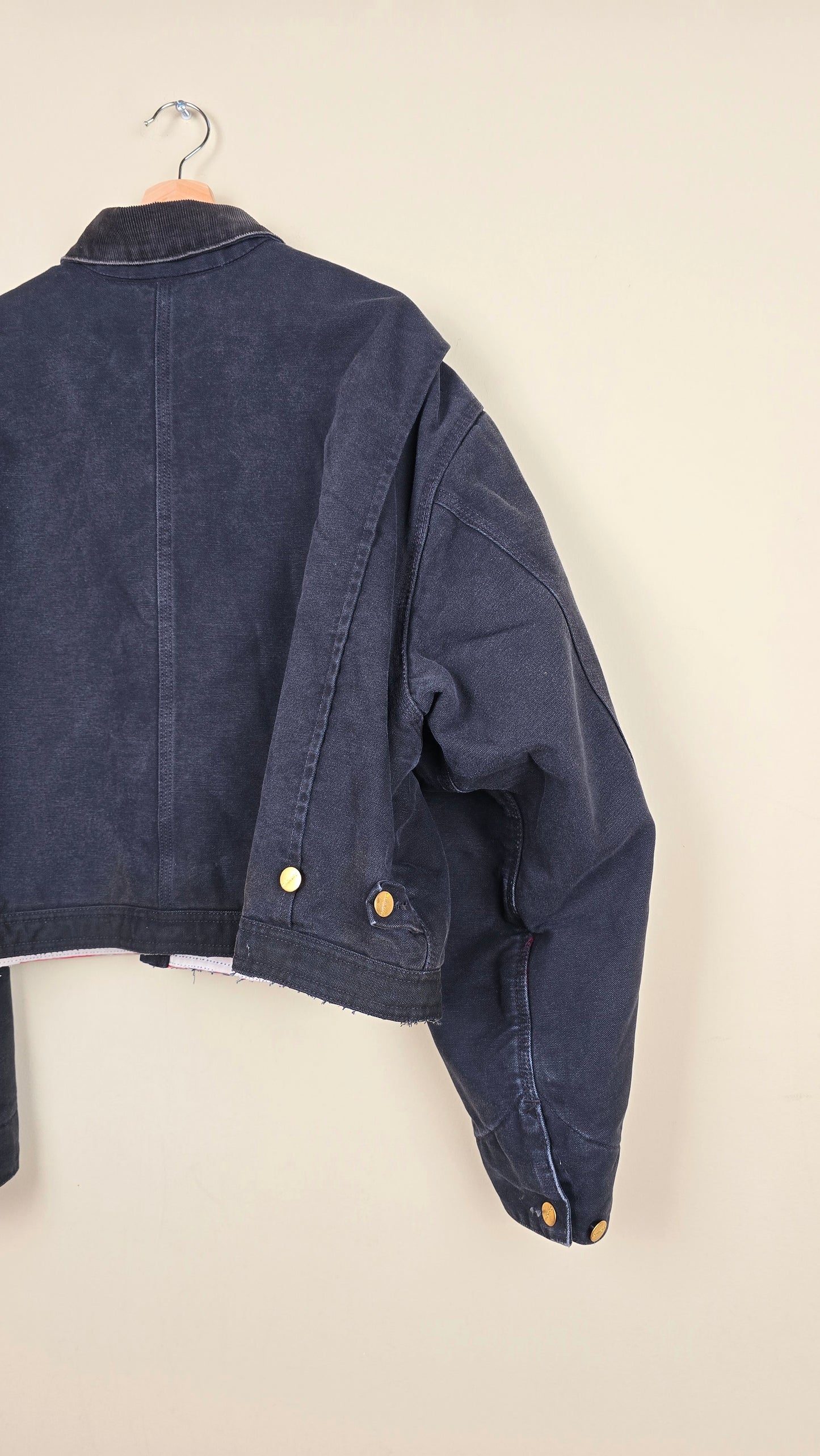 Vintage Carhartt X NY Yankees Cropped Jacket | Black - Size 2xL (038)