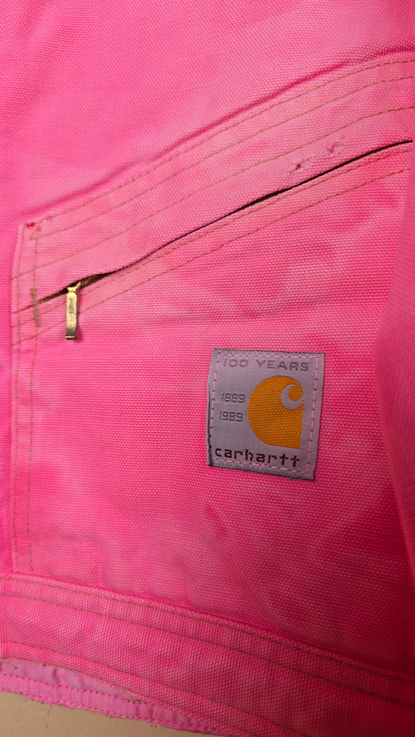 Vintage Carhartt X NY Yankees Cropped Jacket | Pink - Size M (043)
