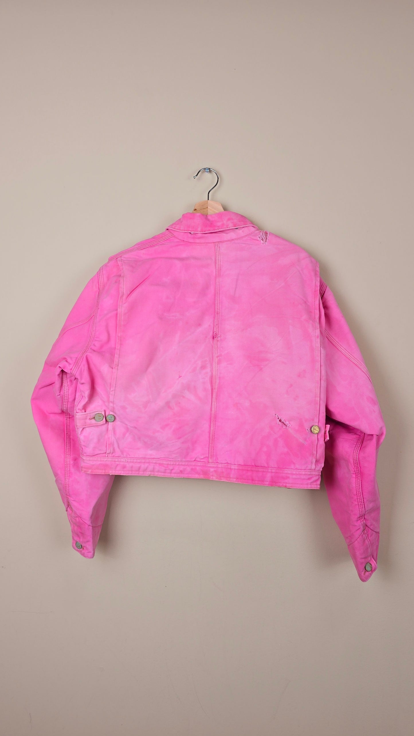 Vintage Carhartt X NY Yankees Cropped Jacket | Pink - Size M (043)