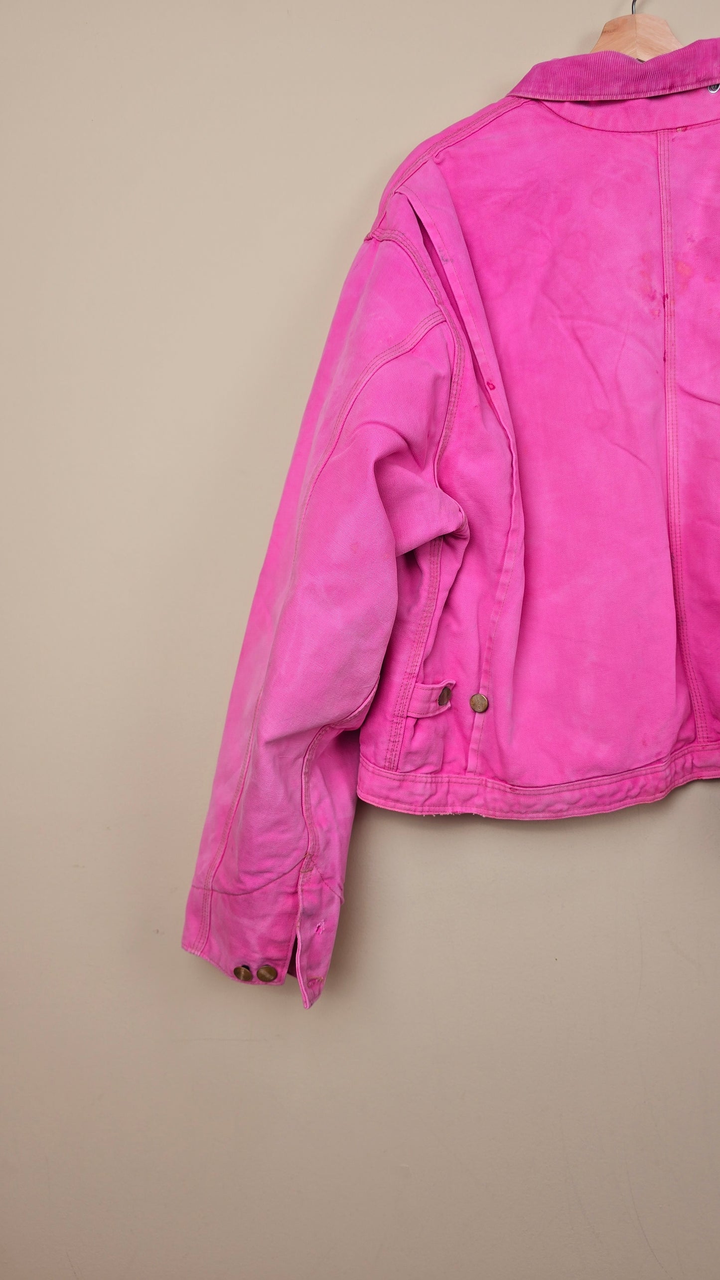 Vintage Carhartt X NY Yankees Cropped Jacket | Pink - Size 2xL (044)