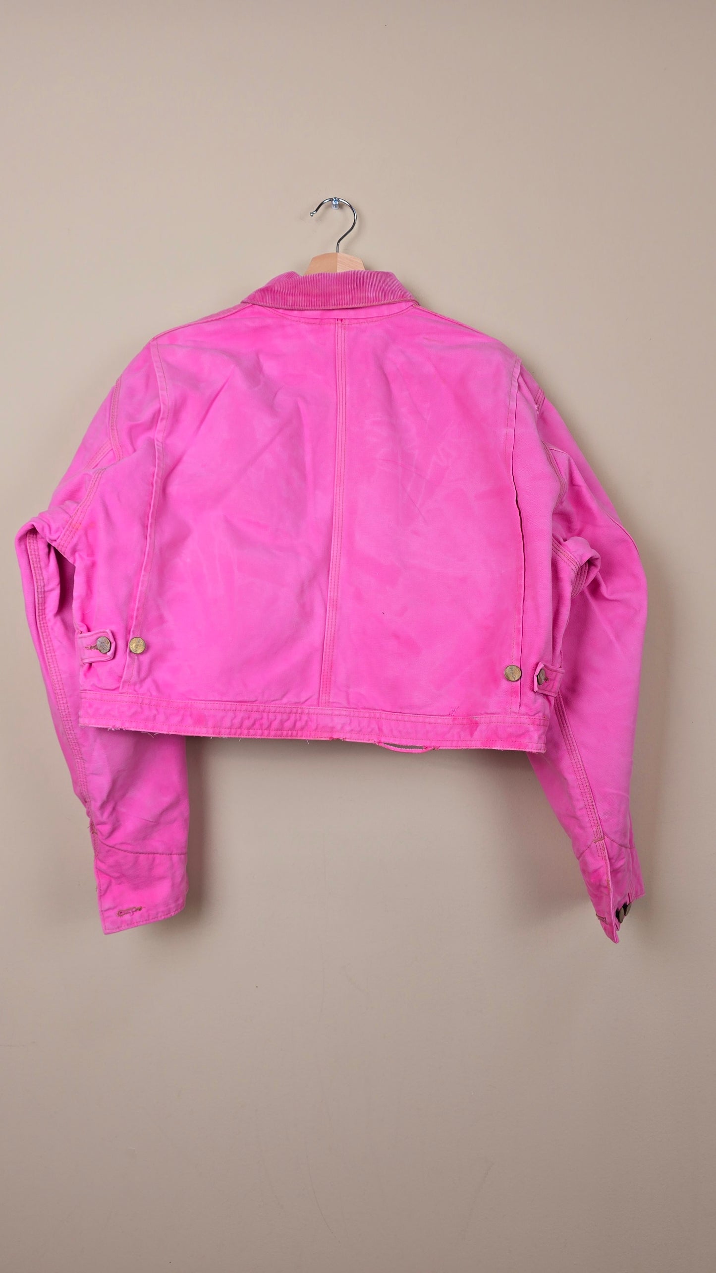 Vintage Carhartt X NY Yankees Cropped Jacket | Pink - Size M (045)