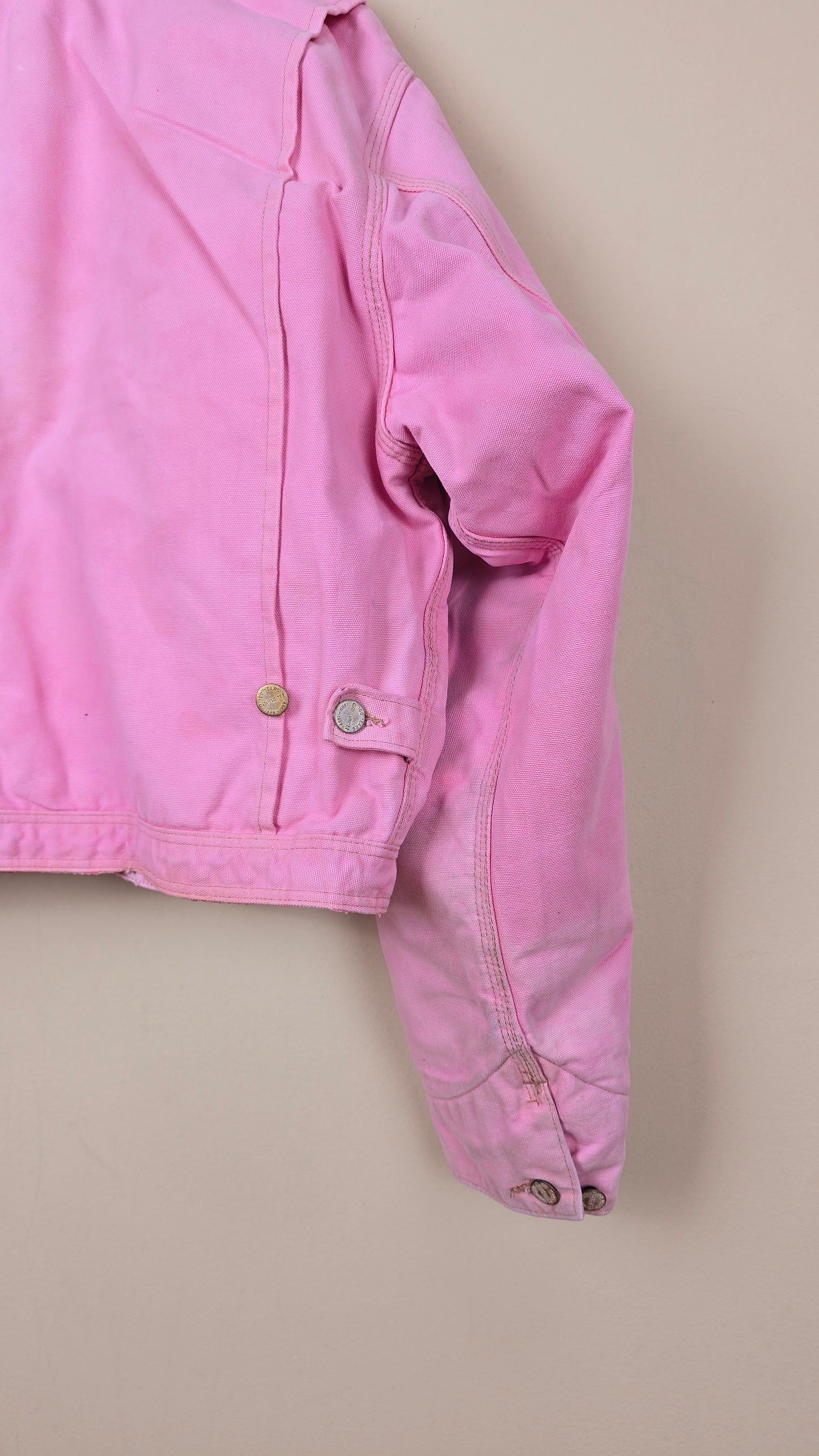 Vintage Carhartt X NY Yankees Cropped Jacket | Pink - Size xL (046)