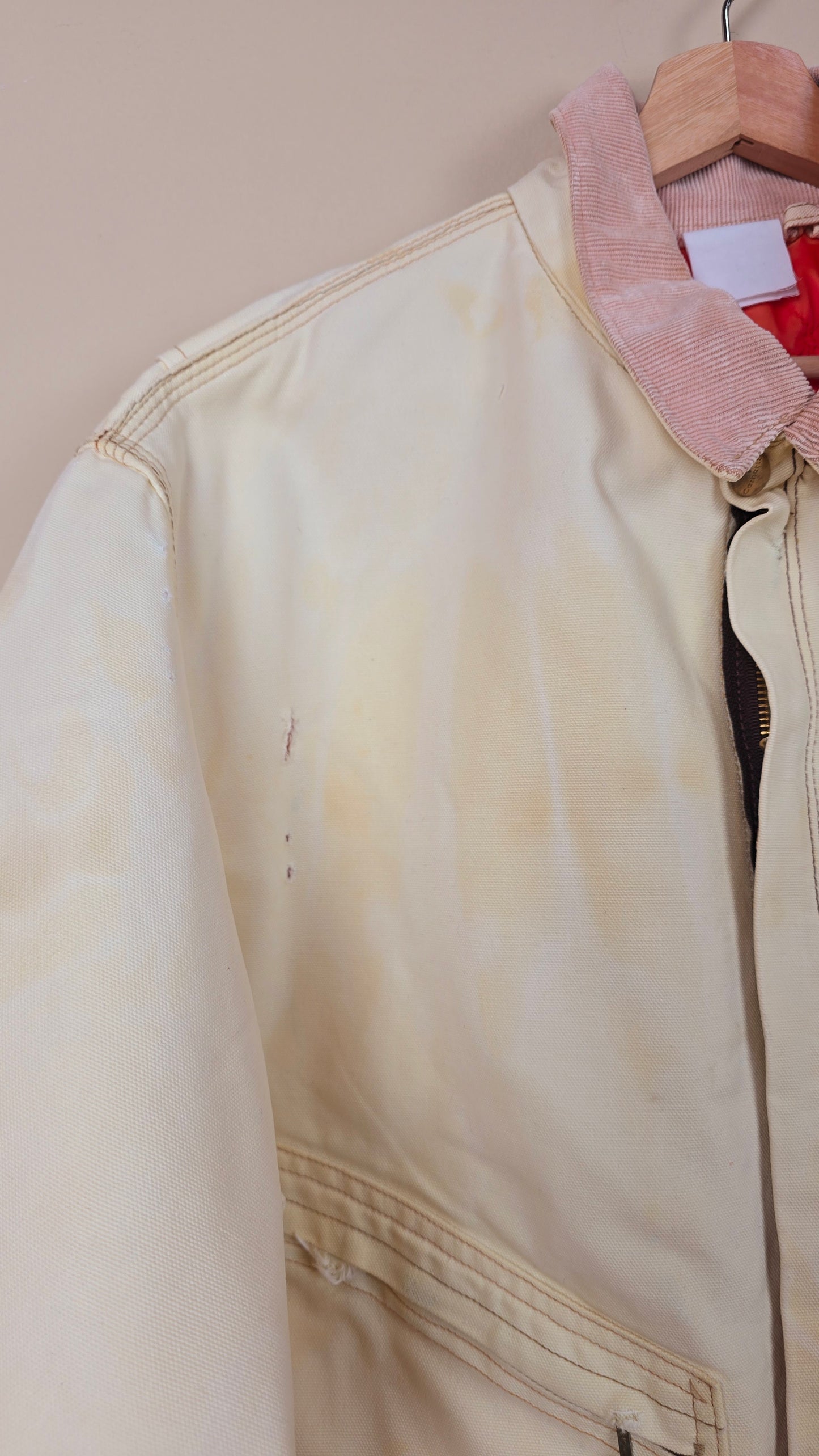 Vintage Carhartt X NY Yankees Cropped Jacket | Beige - Size xL (047)