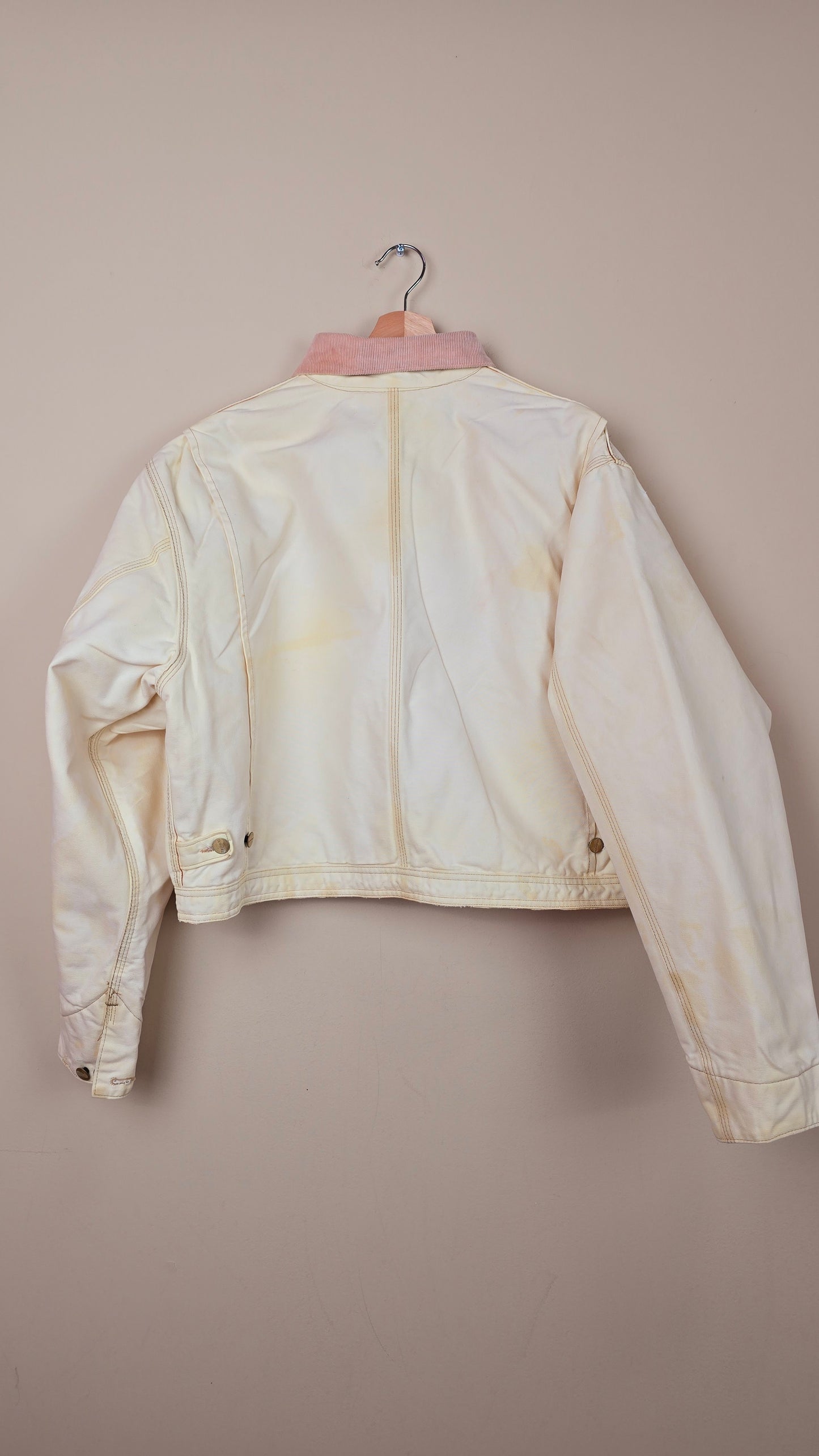 Vintage Carhartt X NY Yankees Cropped Jacket | Beige - Size xL (047)
